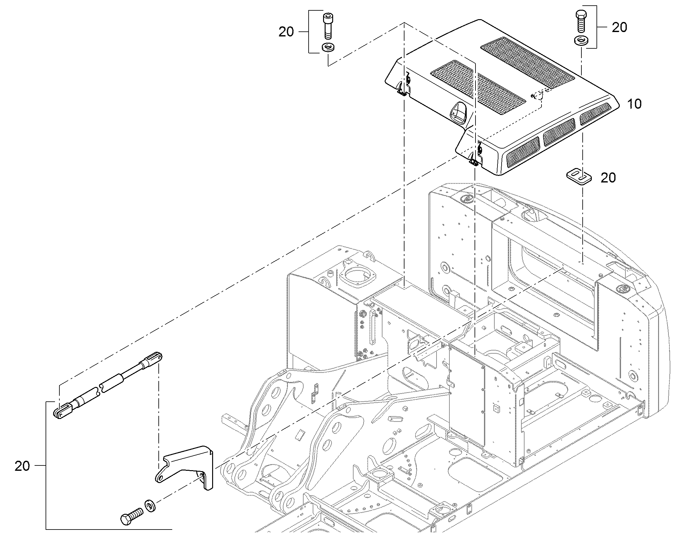 КАПОТ ДВИГАТЕЛЯ 94088673 LIEBHERR