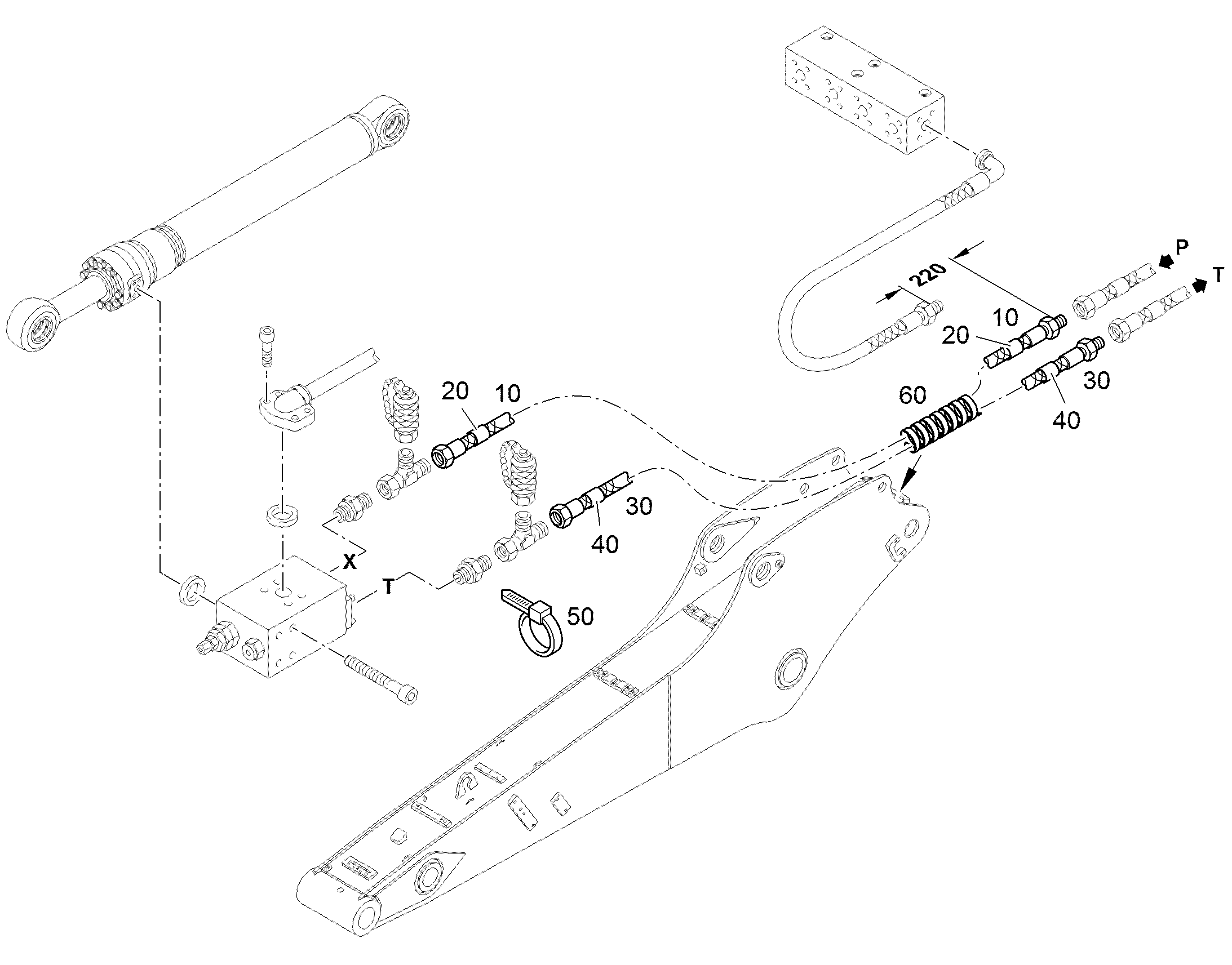 ШЛАНГ УПРАВЛЕНИЯ 8X3900 11160645 LIEBHERR