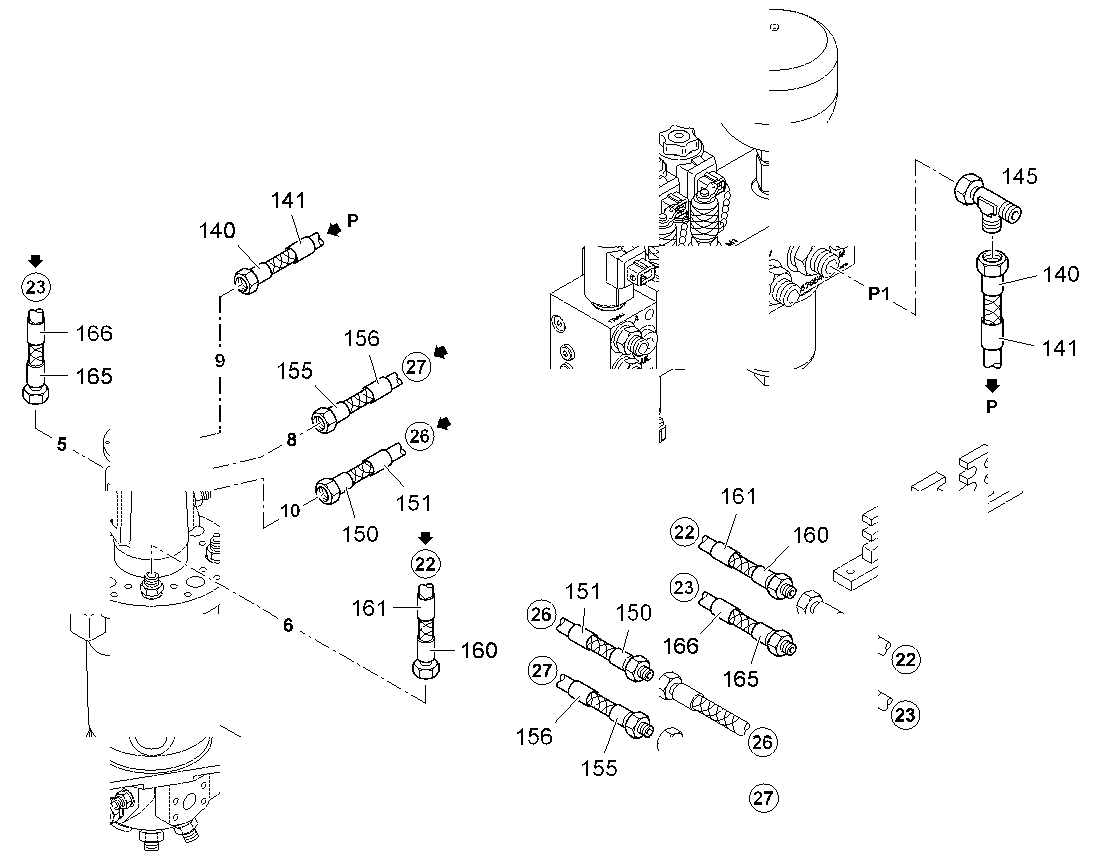 ШЛАНГ 10X2500 10326326 LIEBHERR