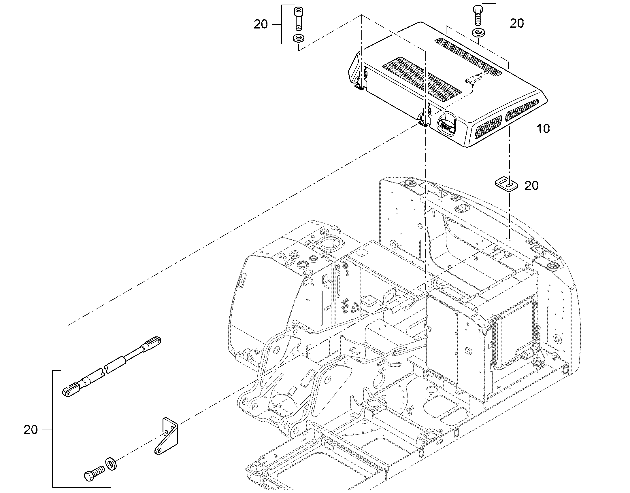 КАПОТ ДВИГАТЕЛЯ 94037153 LIEBHERR