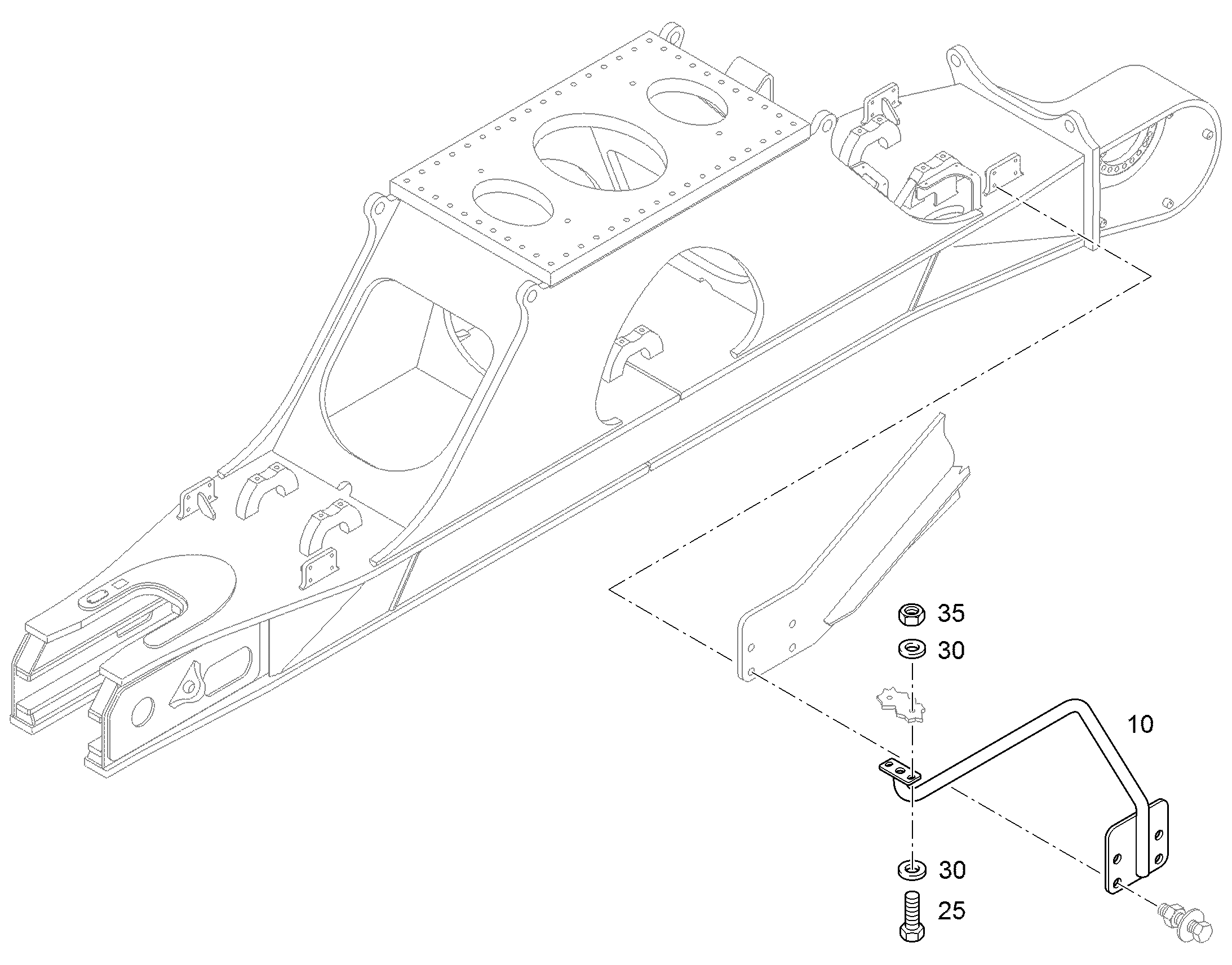 РУЧКА 938mm 94047780 LIEBHERR