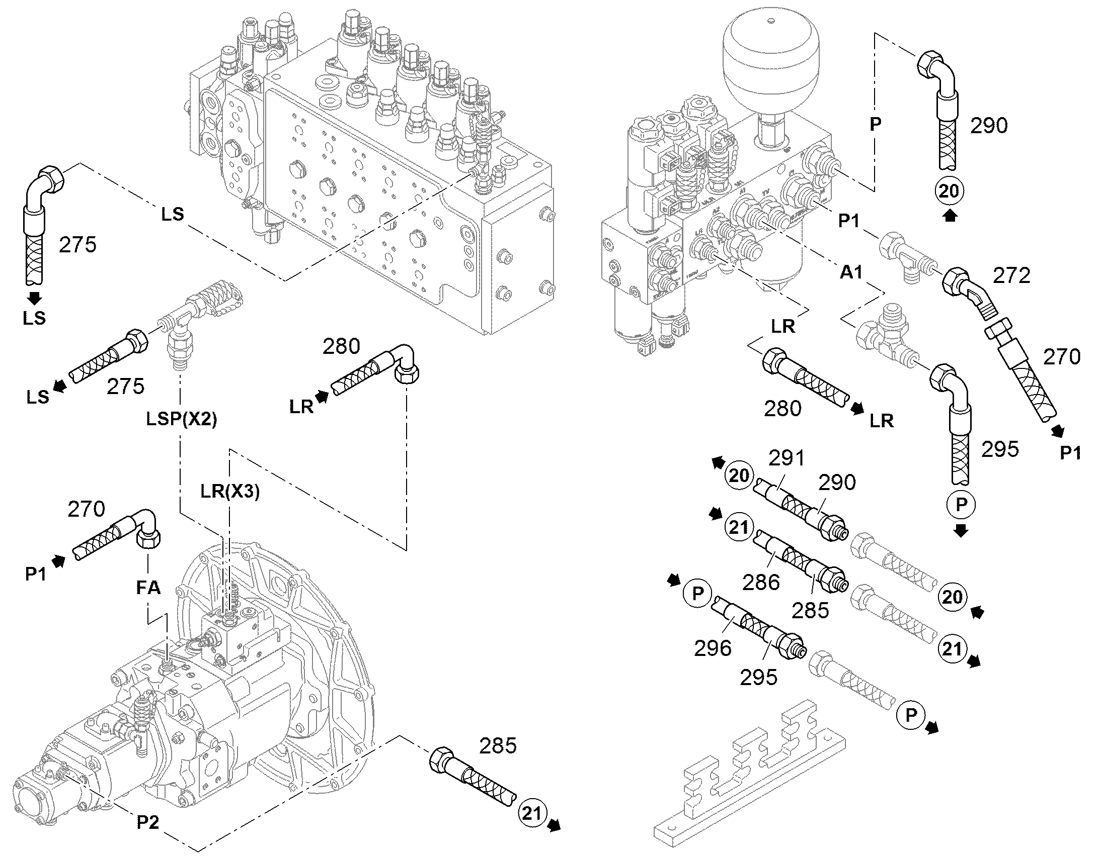 ШЛАНГ 12X2500 11117971 LIEBHERR