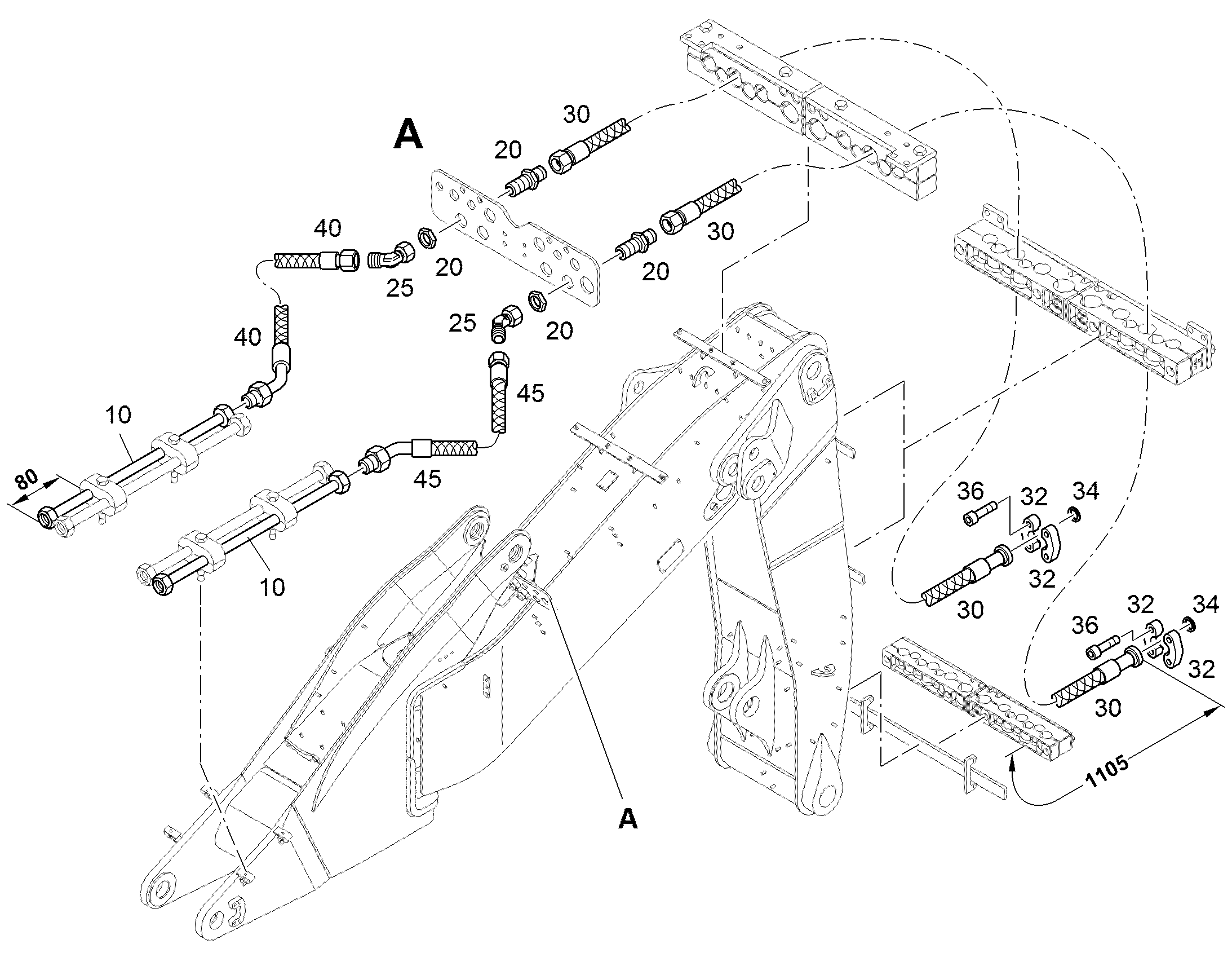 ШЛАНГ 20X1600 11210185 LIEBHERR
