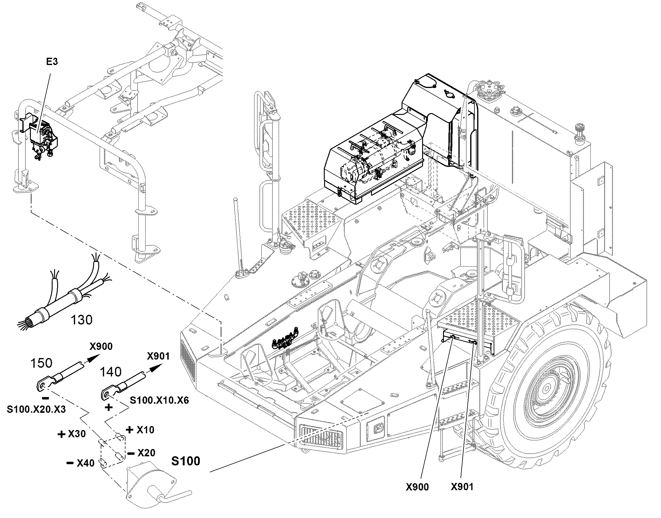КАБЕЛЬ АККУМУЛЯТОРА 94039202 LIEBHERR