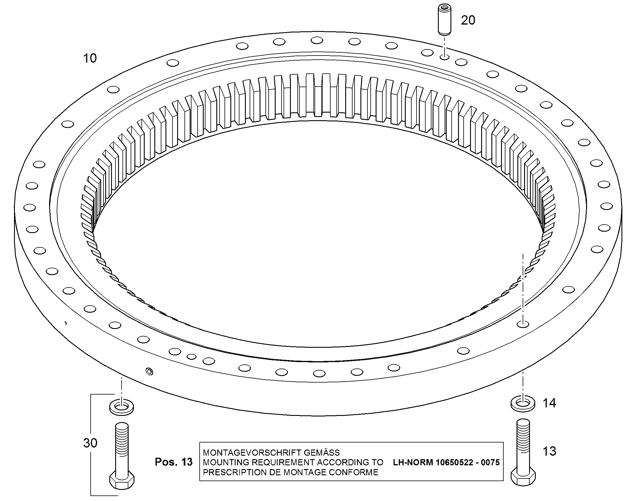 СОЕД.СФЕРИЧЕСКОЕ ПОВОРОТНОЕ 12565022 LIEBHERR