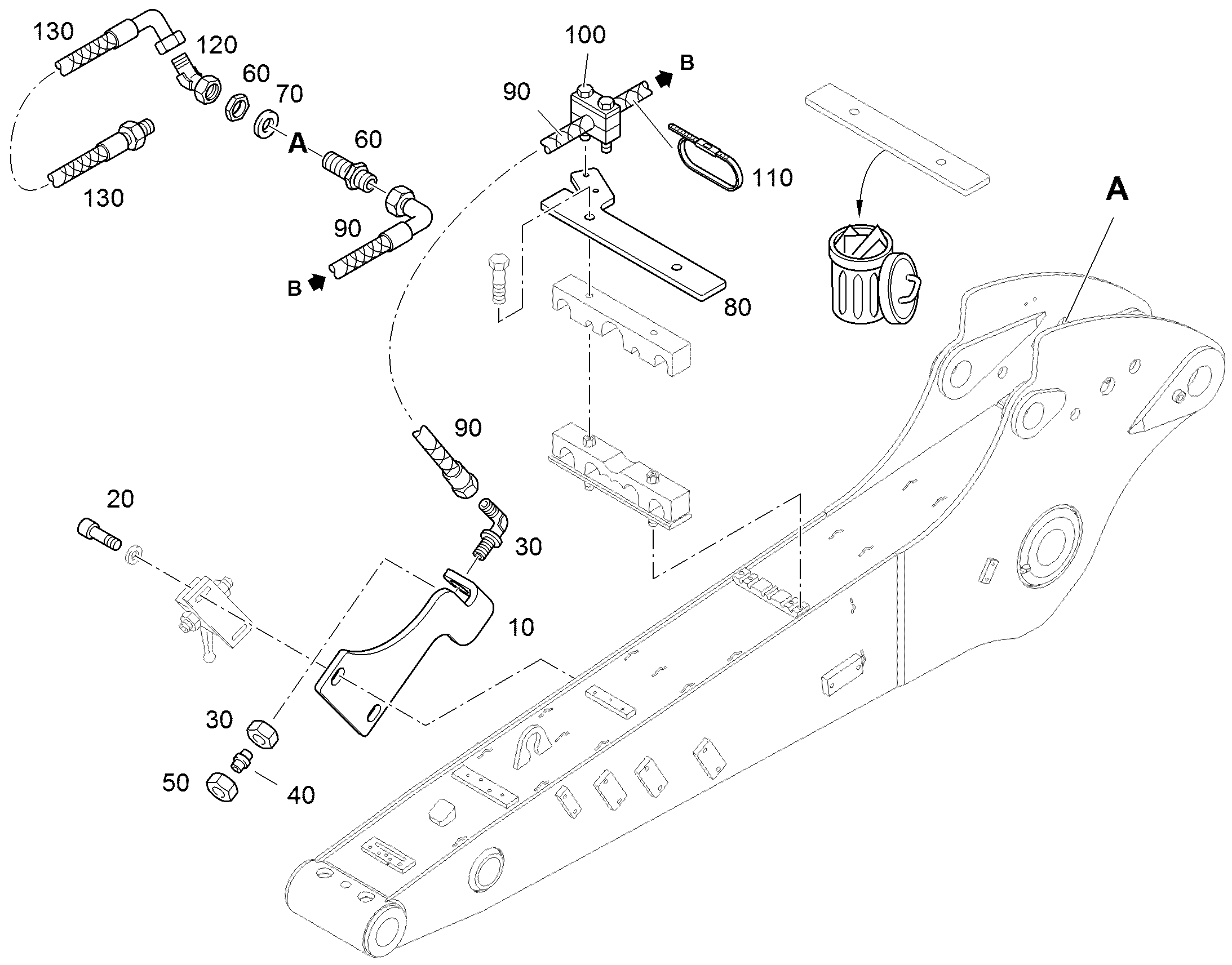 СКОБА ДЛЯ КРЕПЛЕНИЯ ШЛАНГА 23 94046206 LIEBHERR