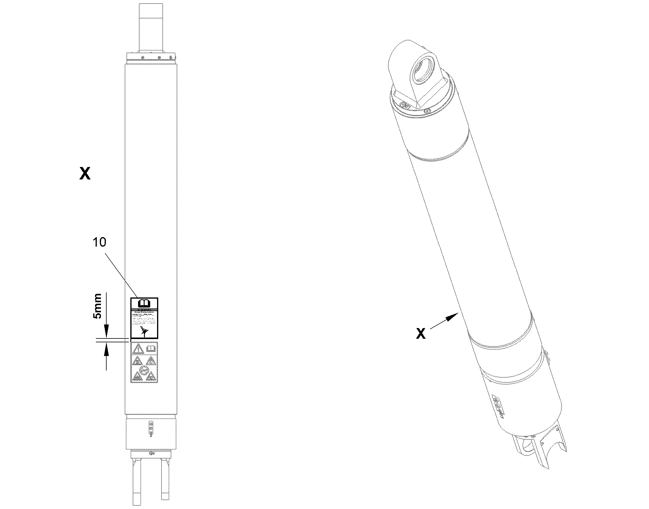 ЗНАК ПРЕДУПРЕЖДАЮЩИЙ 120mmX180mm 94054688 LIEBHERR
