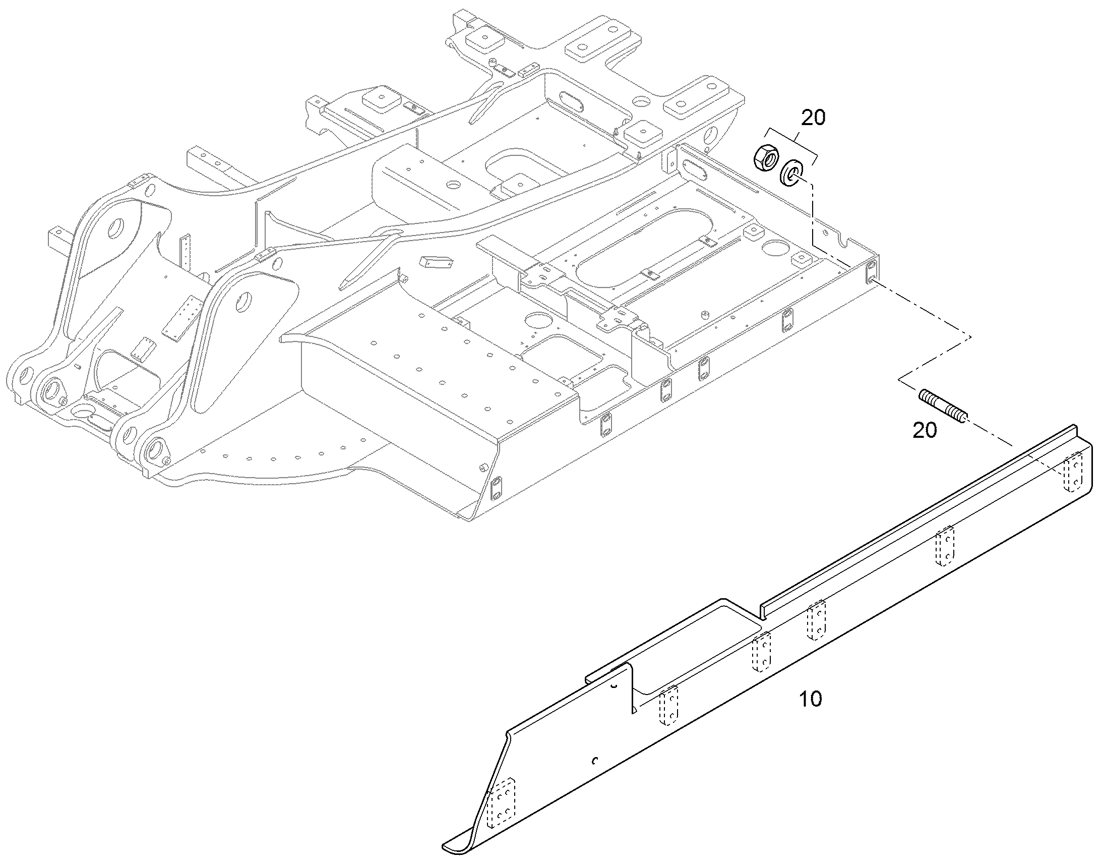 ОБШИВКА ЛЕВАЯ 94054437 LIEBHERR