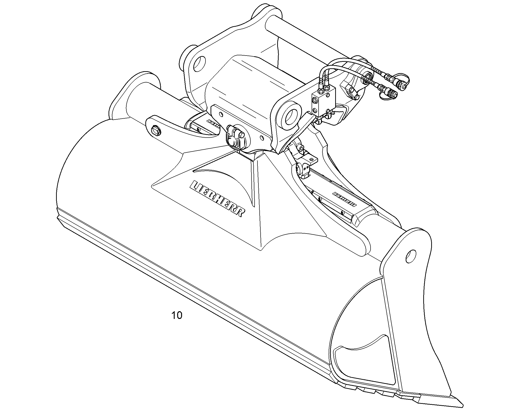 KОВШ ПОВОРОТНЫЙ HD 1600mm 0,8m³ 94056441 LIEBHERR