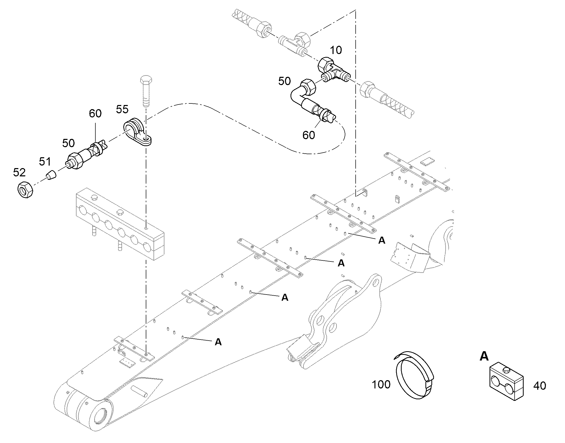 ШЛАНГ 8X2400 11340786 LIEBHERR