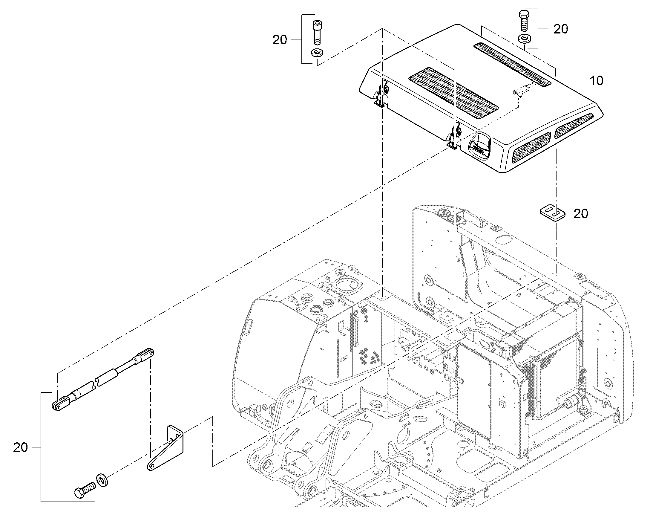 КАПОТ ДВИГАТЕЛЯ 94041265 LIEBHERR
