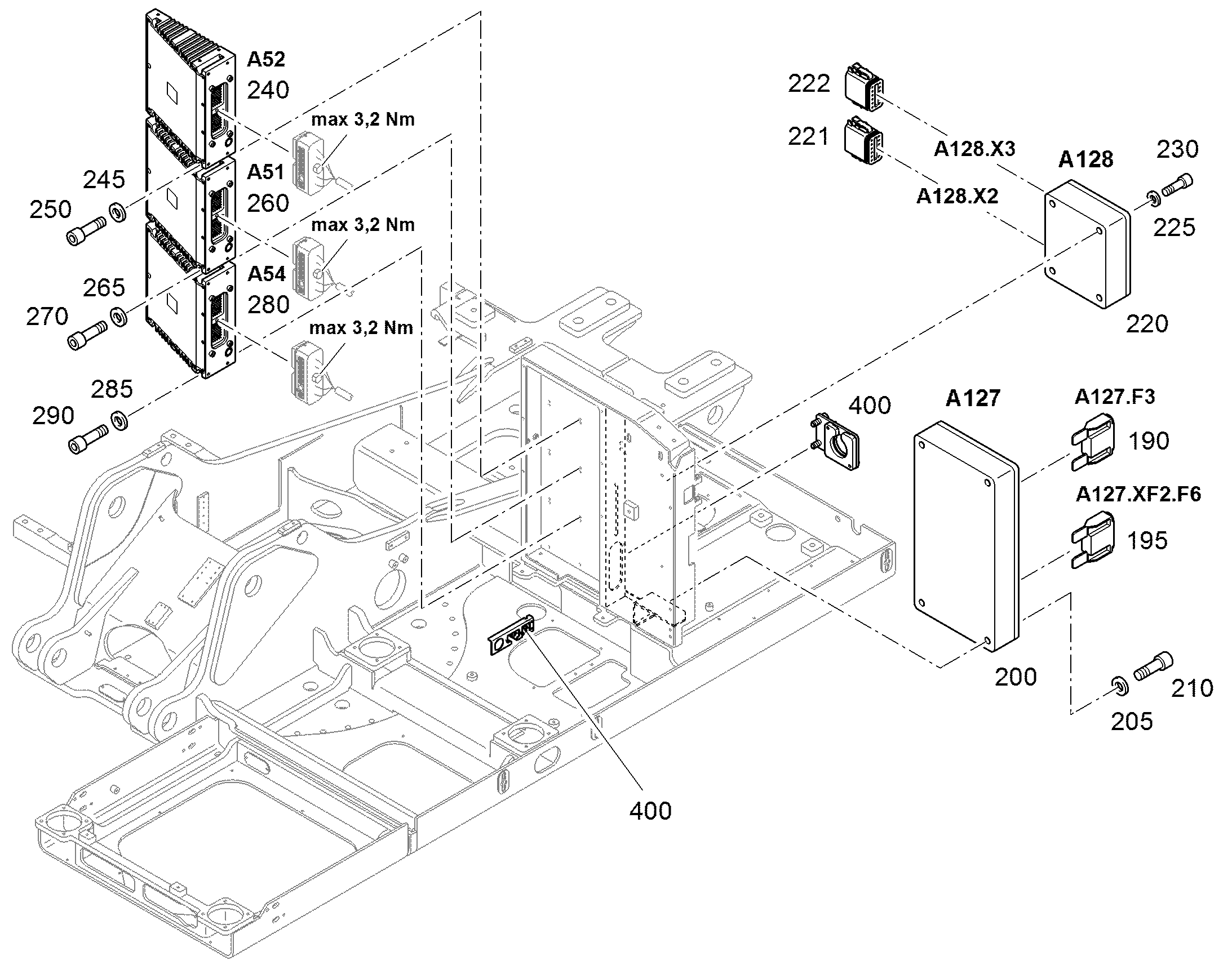 ДЕТАЛИ КРЕПЛЕНИЯ ЭЛЕКТРОНИКИ 94016682 LIEBHERR