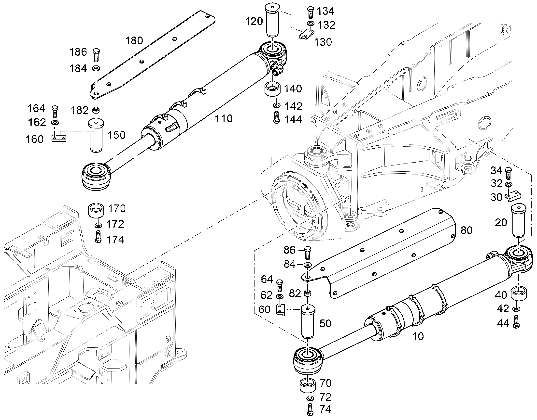 ПРЕДВАРИТЕЛЬНЫЙ МОНТАЖ ФОНАРЯ 94058675 LIEBHERR
