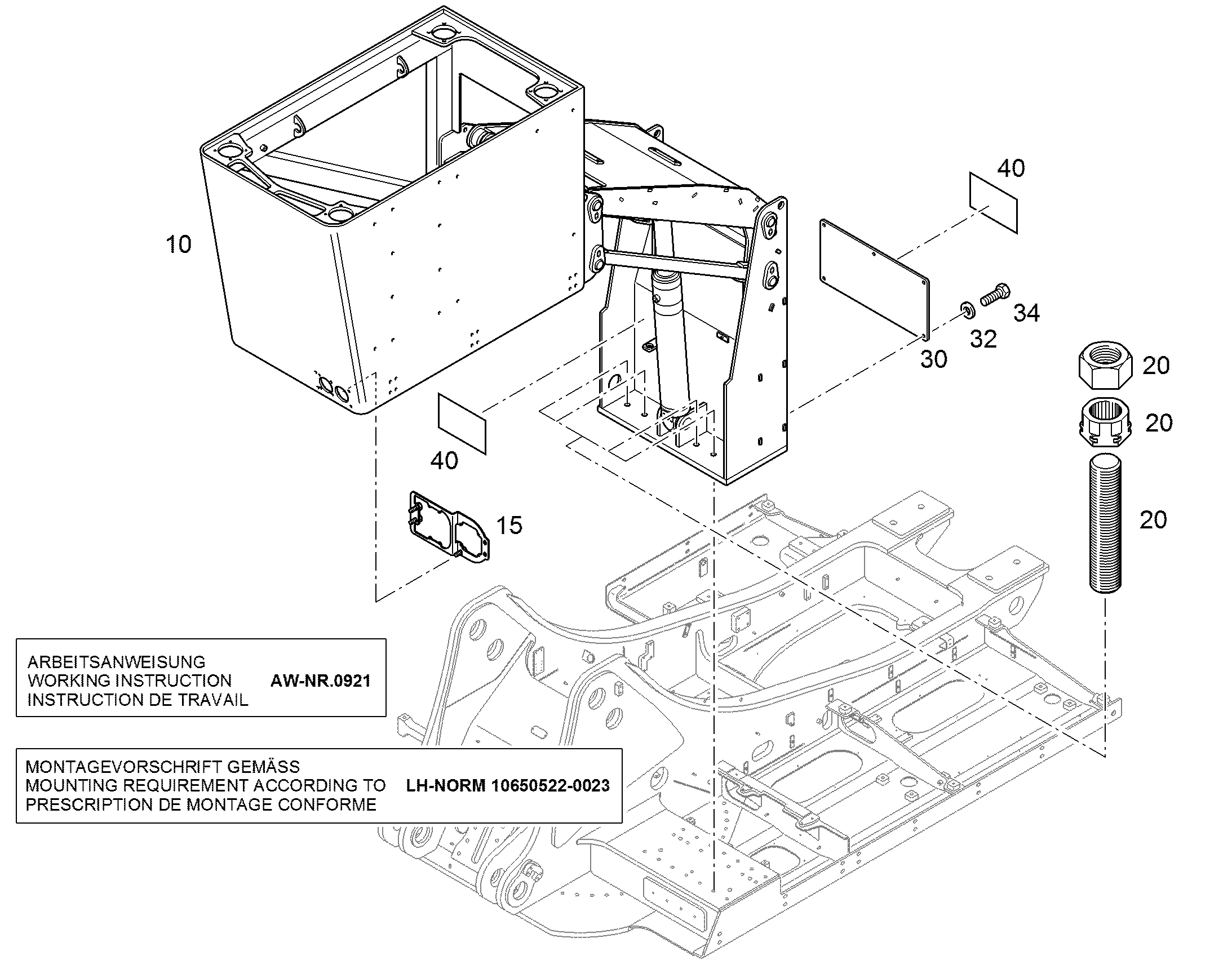 МЕХАНИЗМ ПОДЪЕМА КАБИНЫ 94057301 LIEBHERR