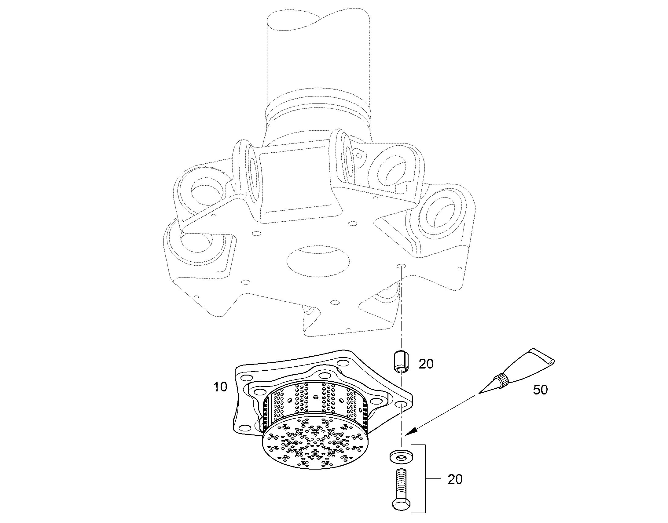 КОРПУС-ЗАЩИТА SINGLE DETEKTOR 94062096 LIEBHERR