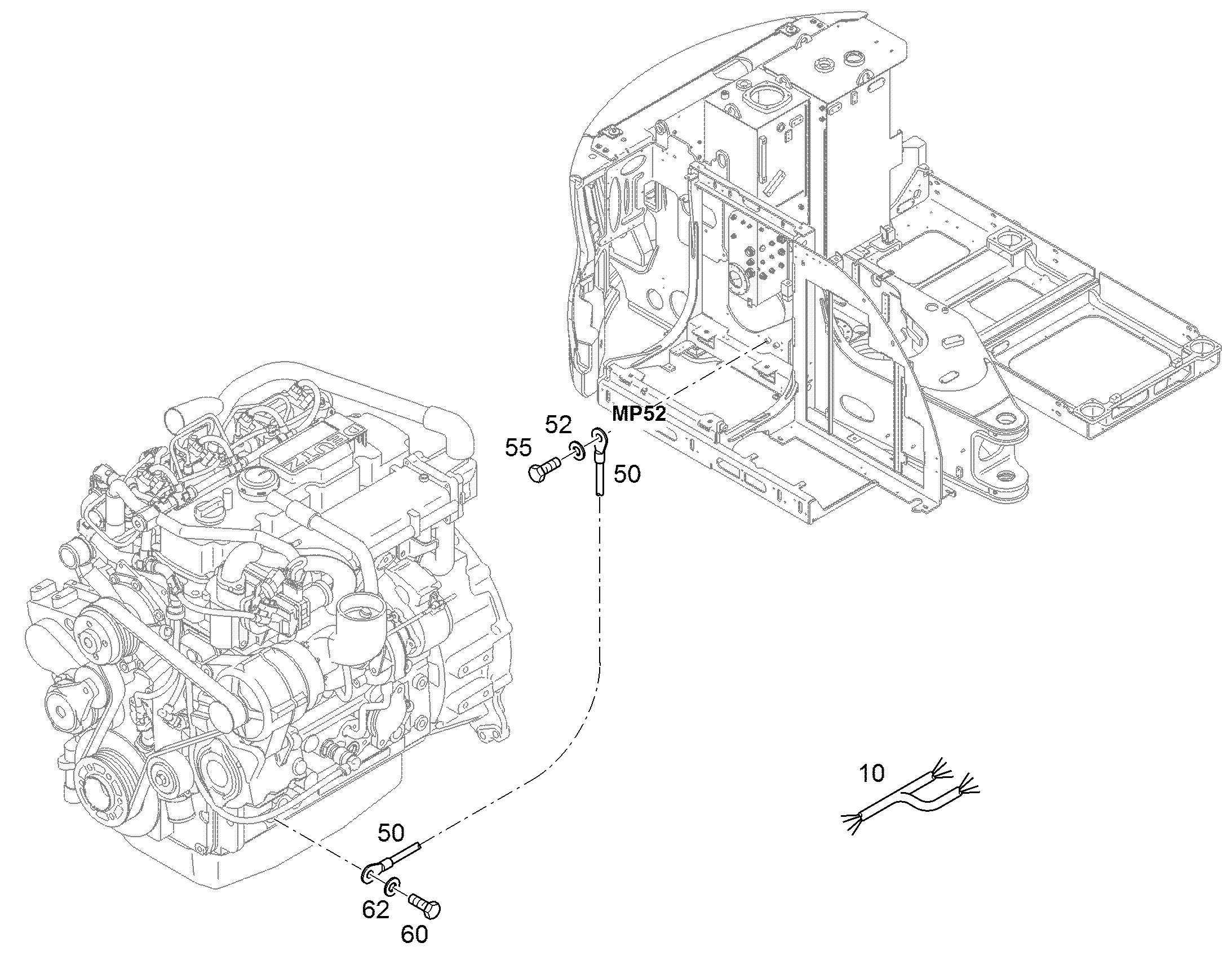 КОМП-Т КАБЕЛЕЙ ПОВОР.ПЛАТФОРМЫ GRUNDGERAET-1187 94069662 LIEBHERR