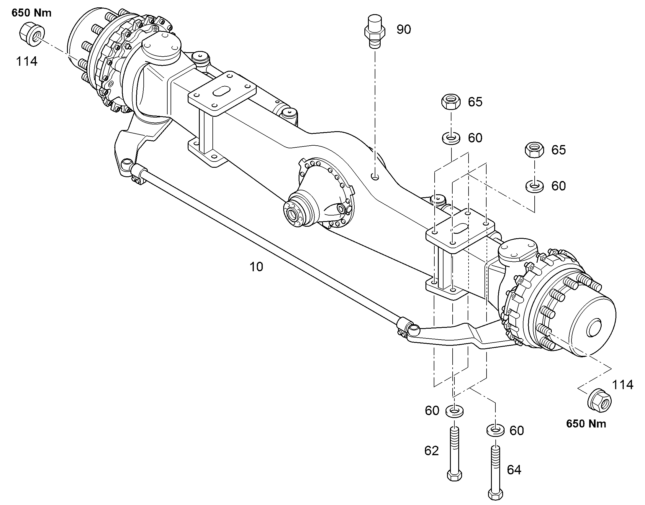 МОСТ УПРАВЛЯЕМЫЙ ВЕДУЩИЙ LT81PL488-NLB 11492843 LIEBHERR