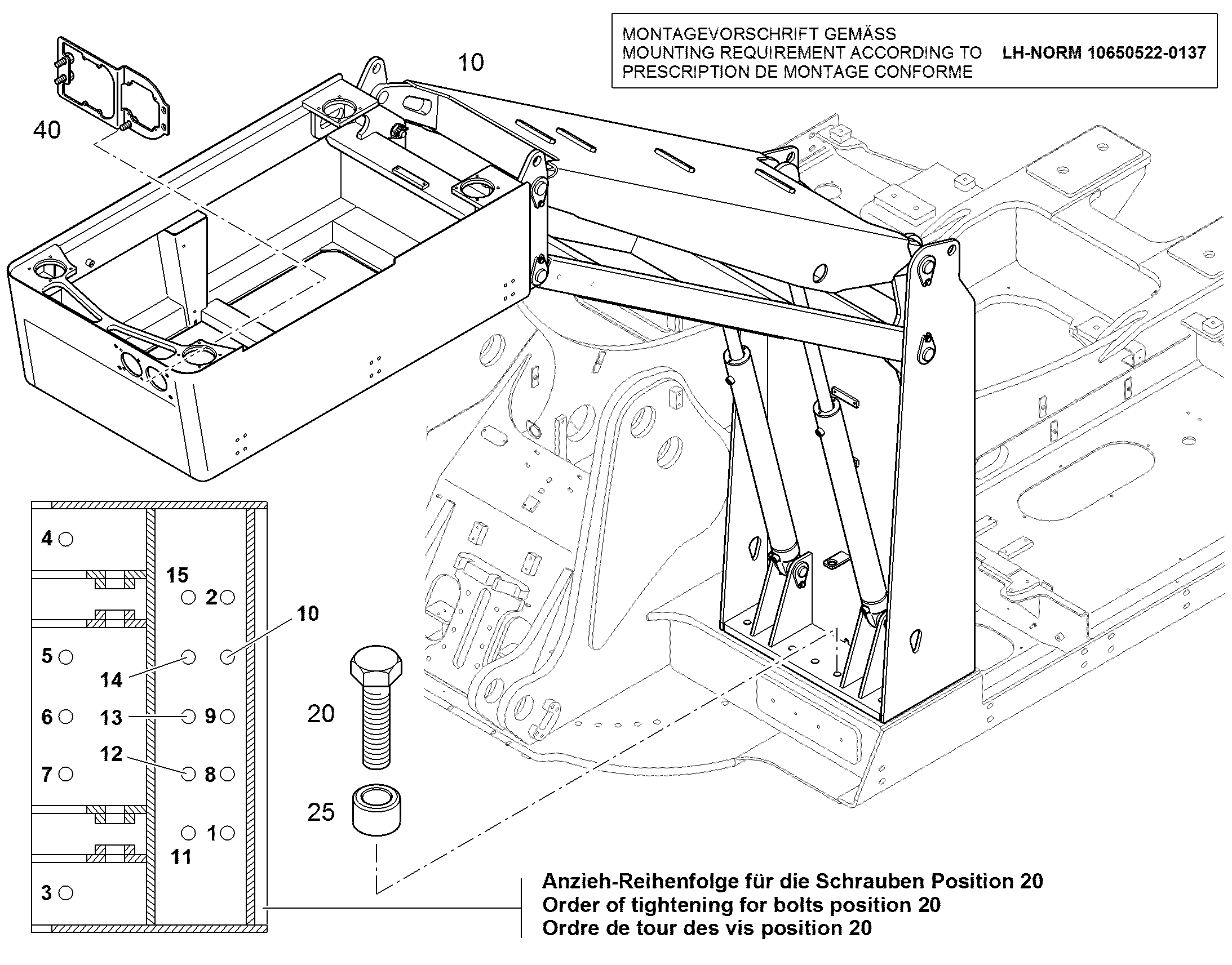 МЕХАНИЗМ ПОДЪЕМА КАБИНЫ 11494379 LIEBHERR