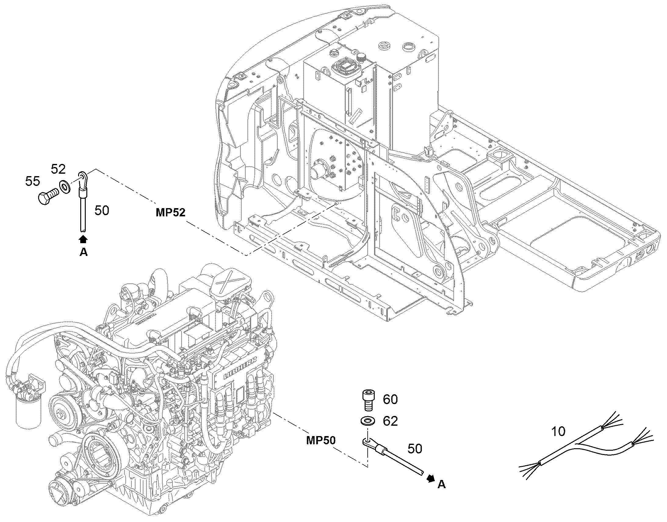 КОМП-Т КАБЕЛЕЙ ПОВОР.ПЛАТФОРМЫ OBW-UTW 94042275 LIEBHERR