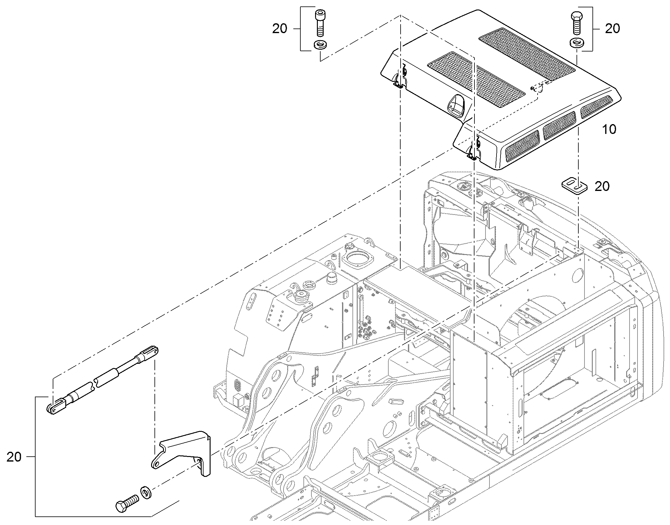 КАПОТ ДВИГАТЕЛЯ 94063261 LIEBHERR