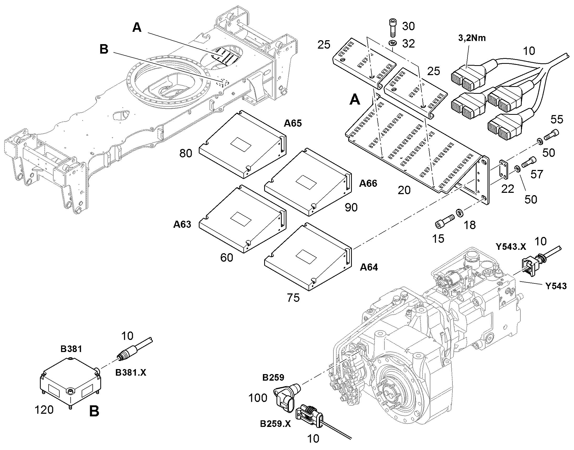 К-Т ПРОВОДОВ - ШАССИ OBW-UTW 12405659 LIEBHERR