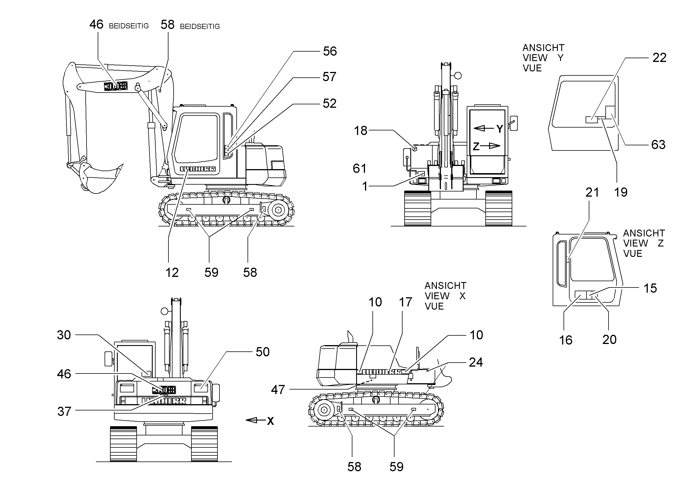 ПЛАН СМАЗКИ R308 273mmX190mm 9304386 LIEBHERR