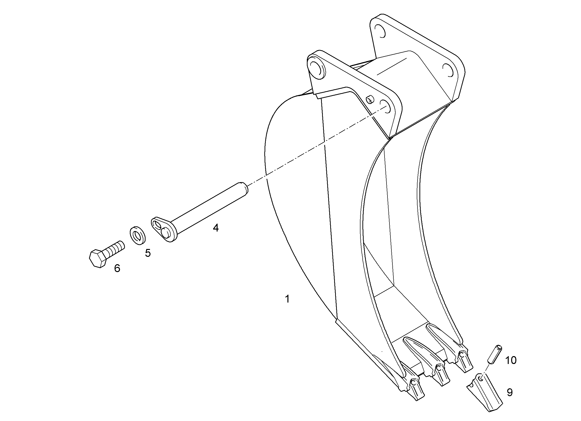 ЛОПАТА ОБРАТНАЯ 400mm 0,3m³ 9905882 LIEBHERR