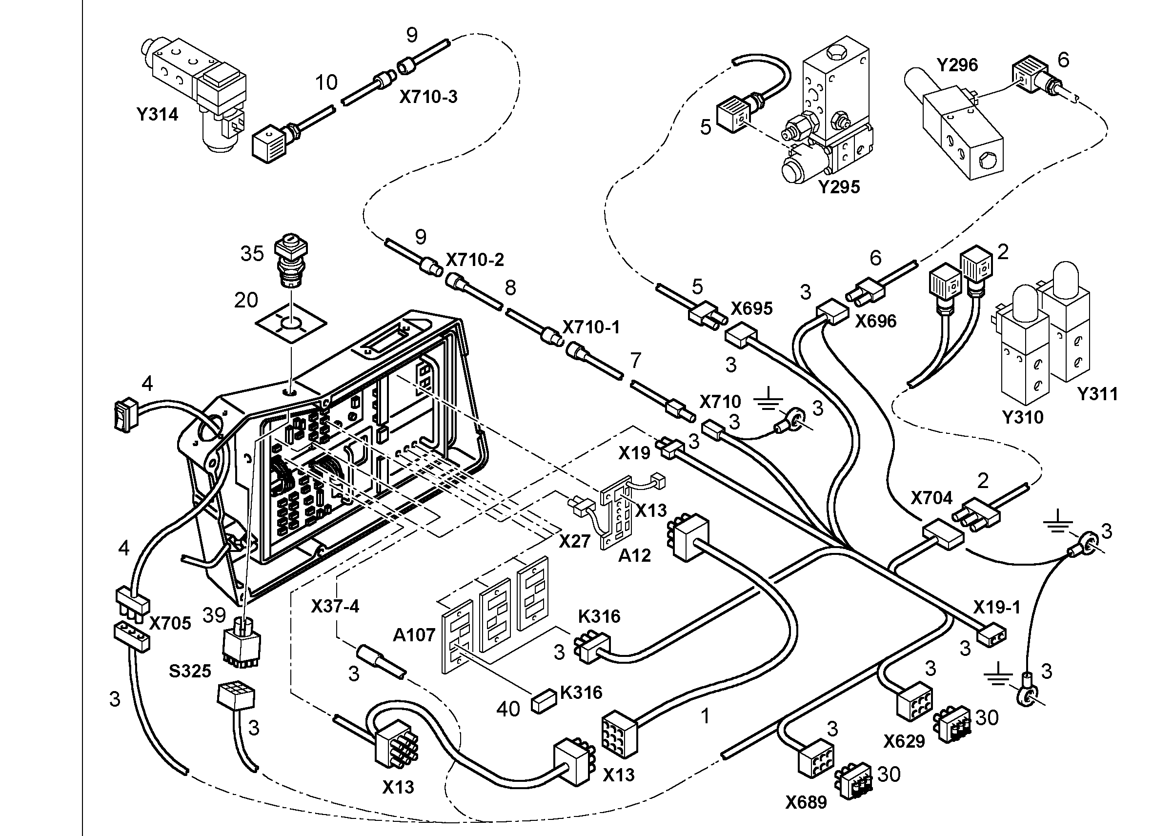 ПЕРЕКЛЮЧАТЕЛЬ С КЛЮЧОМ 6004213 LIEBHERR