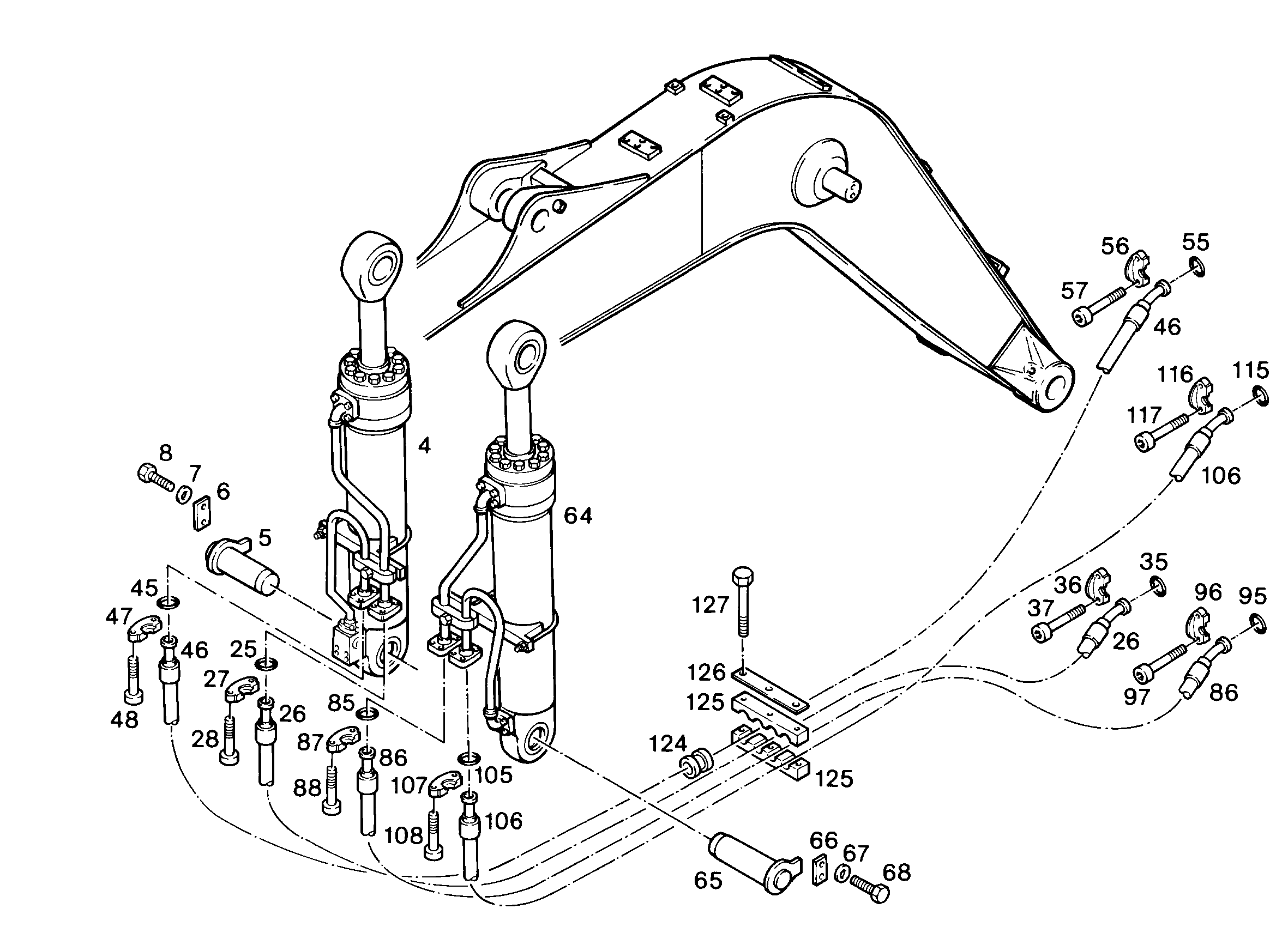 ГИДР.ЦИЛИНДР С РАСПРЕДЕЛИТЕЛЕМ 9911351 LIEBHERR