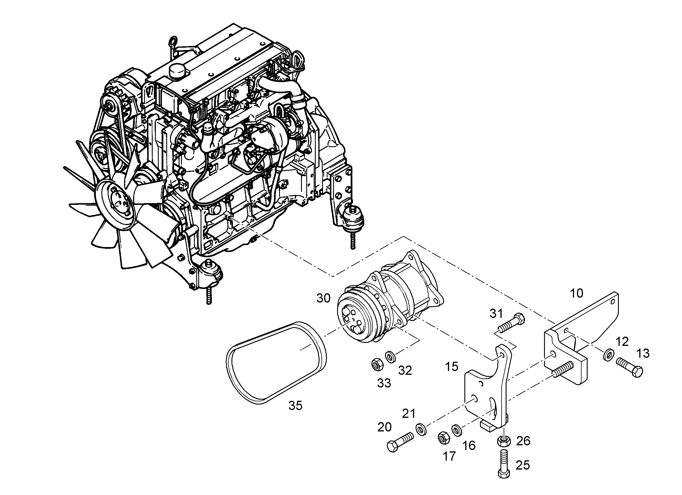 РЕМЕНЬ УЗКИЙ КЛИНОВЫЙ 7408755 LIEBHERR