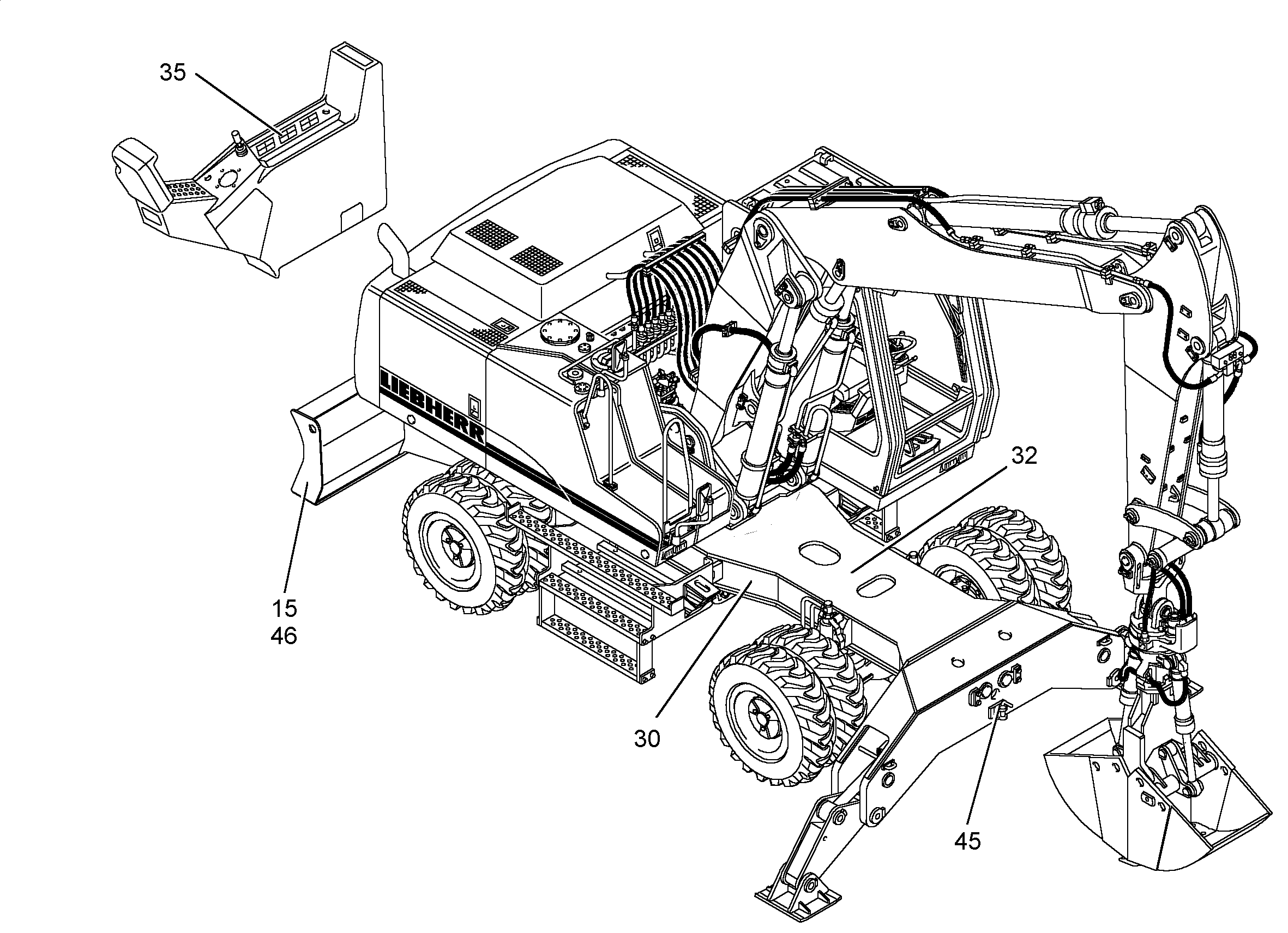 ШАССИ ТАБЛИЧКА + 2ТОЧКИ ОП. 9908392 LIEBHERR