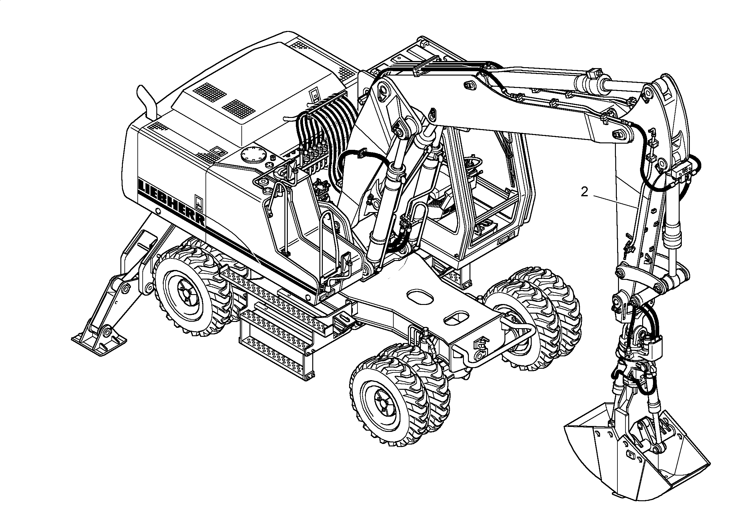 ПРОВОДКА МОНТАЖ AHS 9896776 LIEBHERR