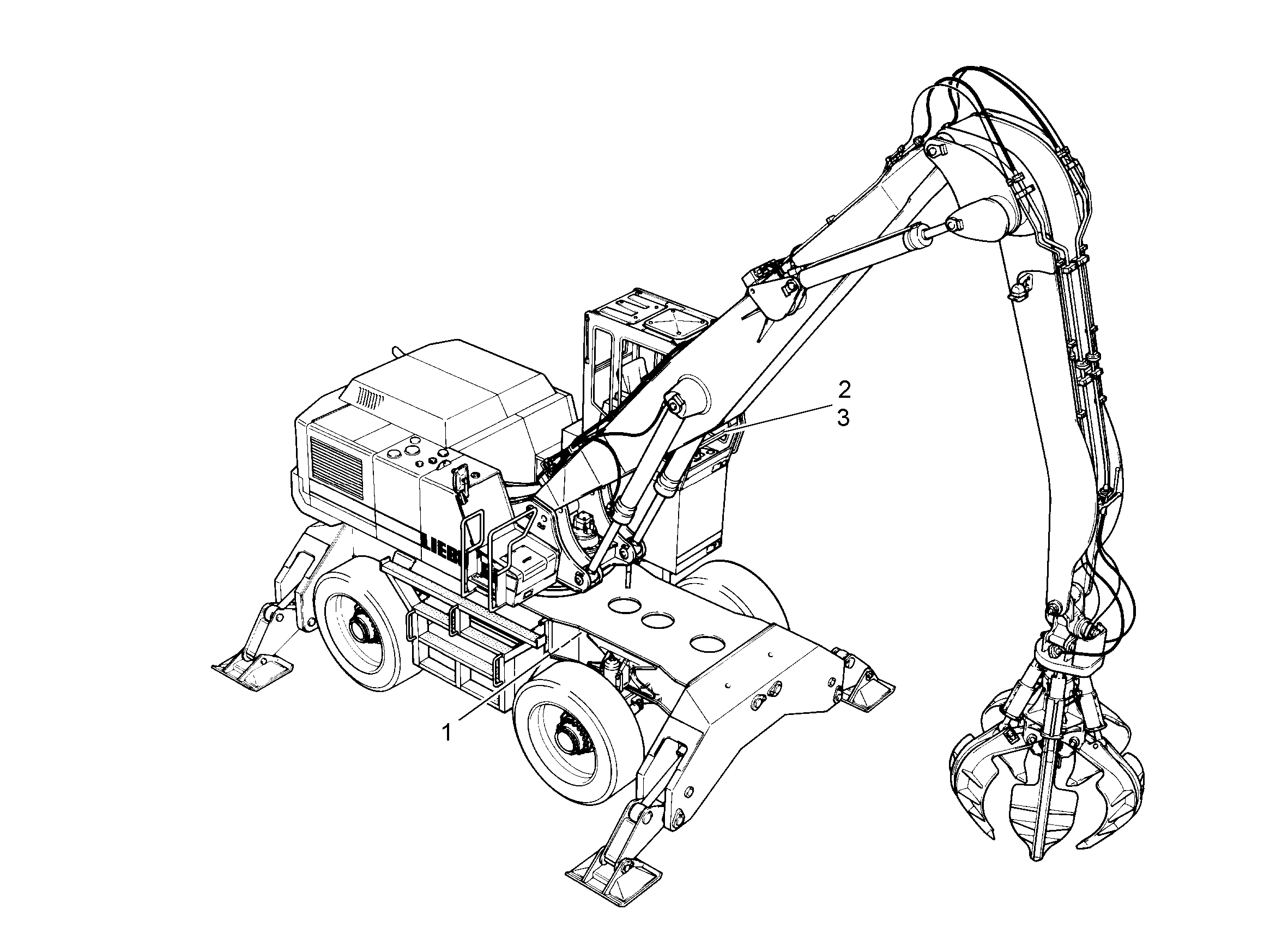 ЗАДЕЙСТВИЕ ОПОРЫ 9912490 LIEBHERR