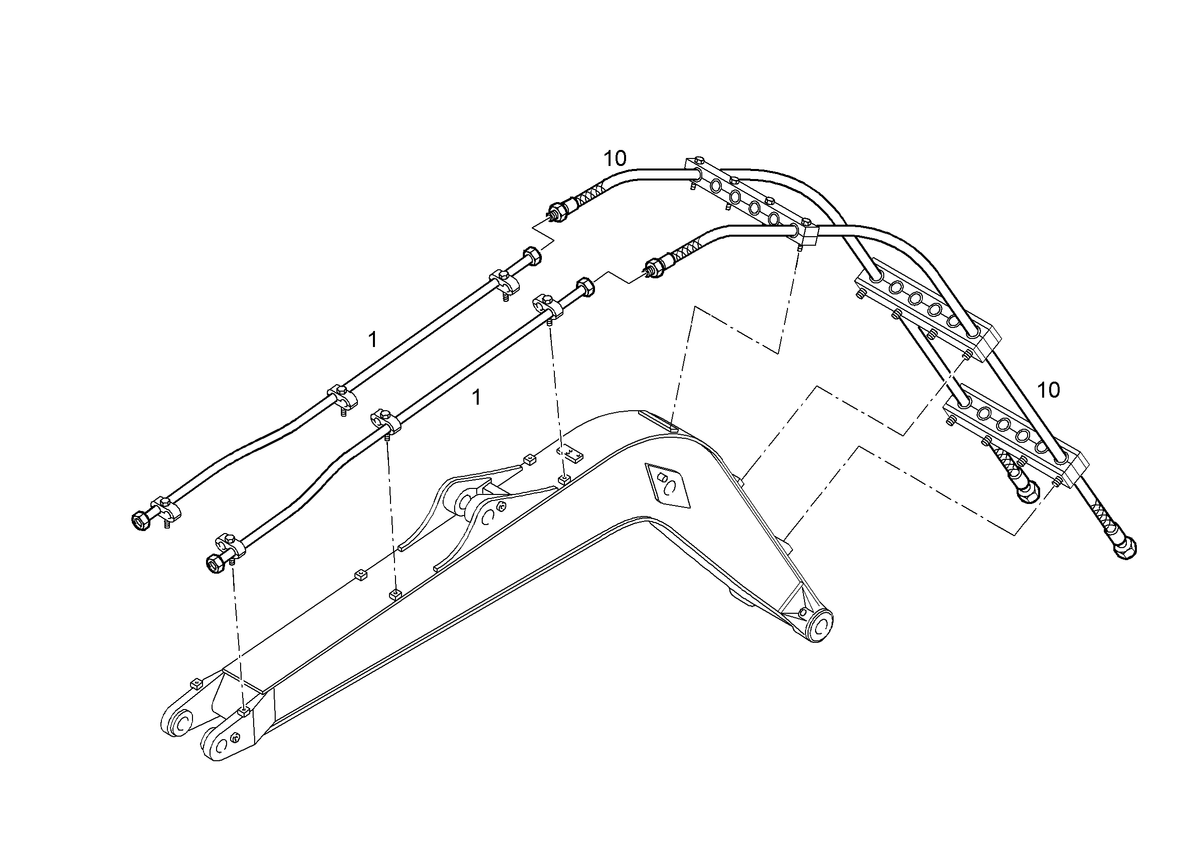 ПРОВОДКА ПРИВОД МЕХ. ПОВОРОТА 9913910 LIEBHERR