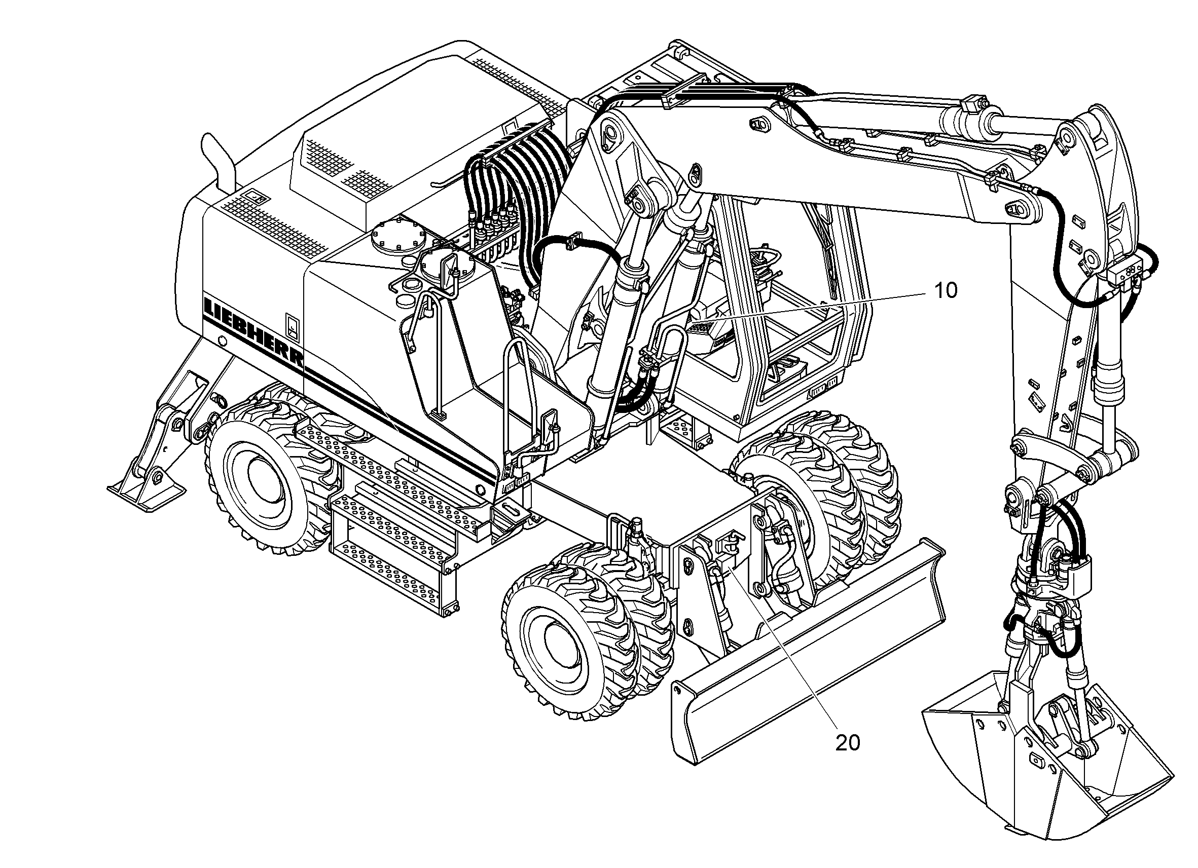 ЭЛЕКТРИЧЕСКИЕ ЧАСТИ ПОВ.ПЛАТФ. 9910917 LIEBHERR