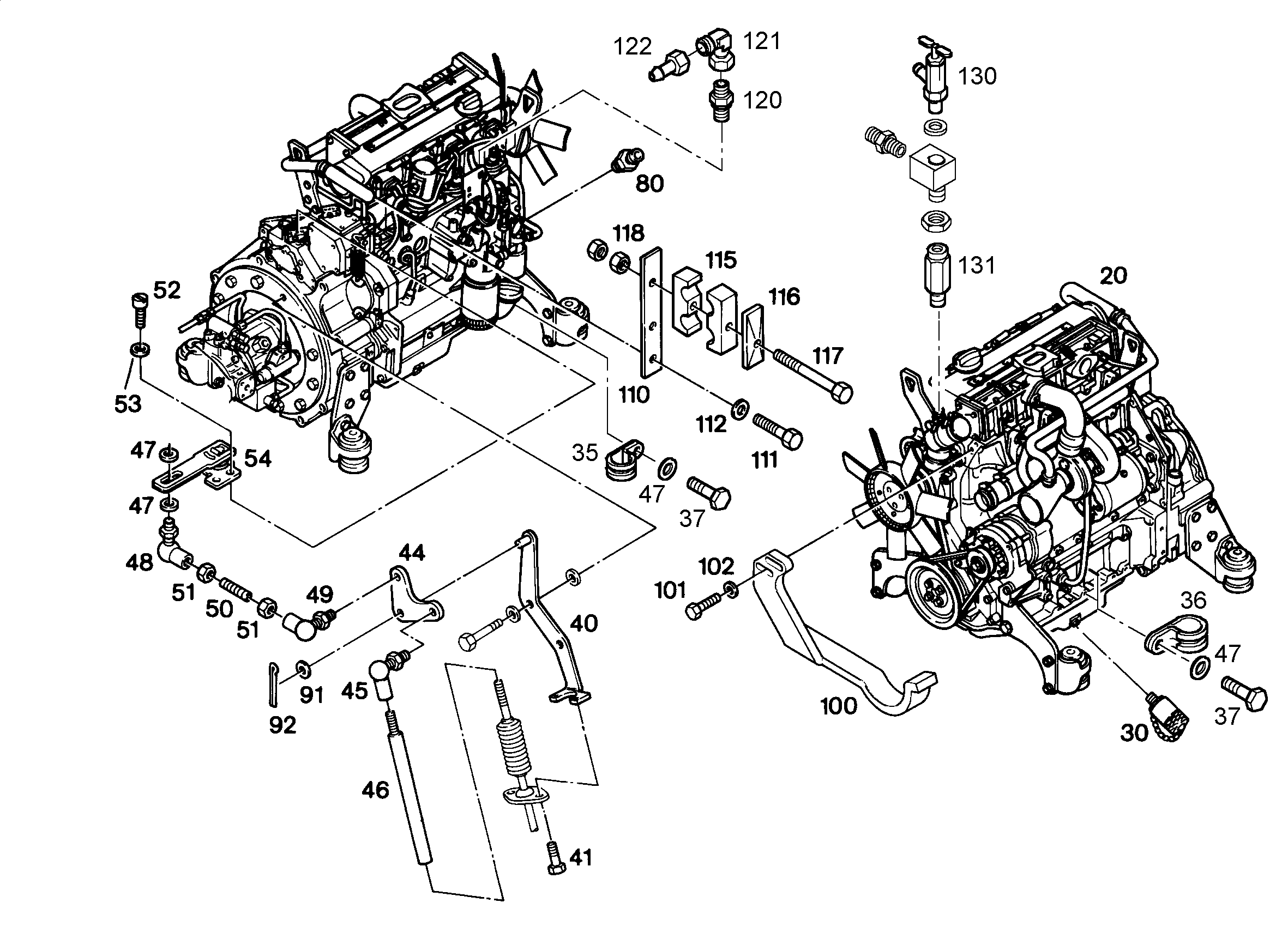 ДВИГАТЕЛЬ ДИЗЕЛЬНЫЙ BF4M1012E 58 kW 5009649 LIEBHERR