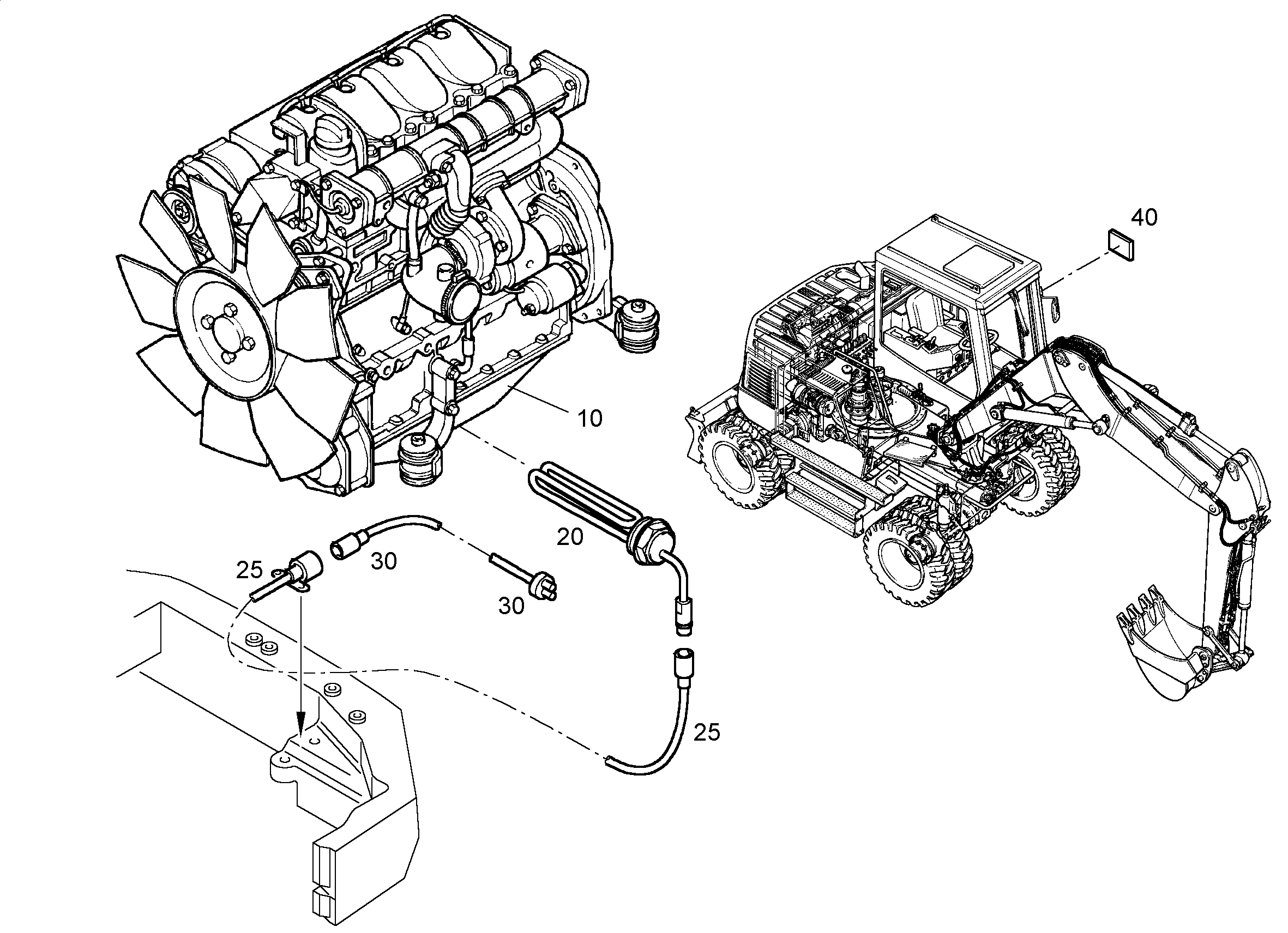 КАБЕЛЬ СОЕДИНИТЕЛЬНЫЙ 7025846 LIEBHERR