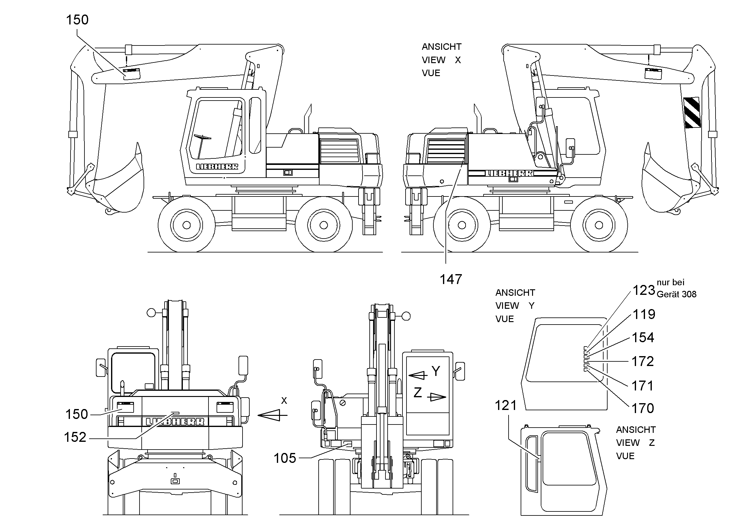 ТАБЛИЧКА GETRIEBESCHALTUNG 115mmX64mm 9918183 LIEBHERR