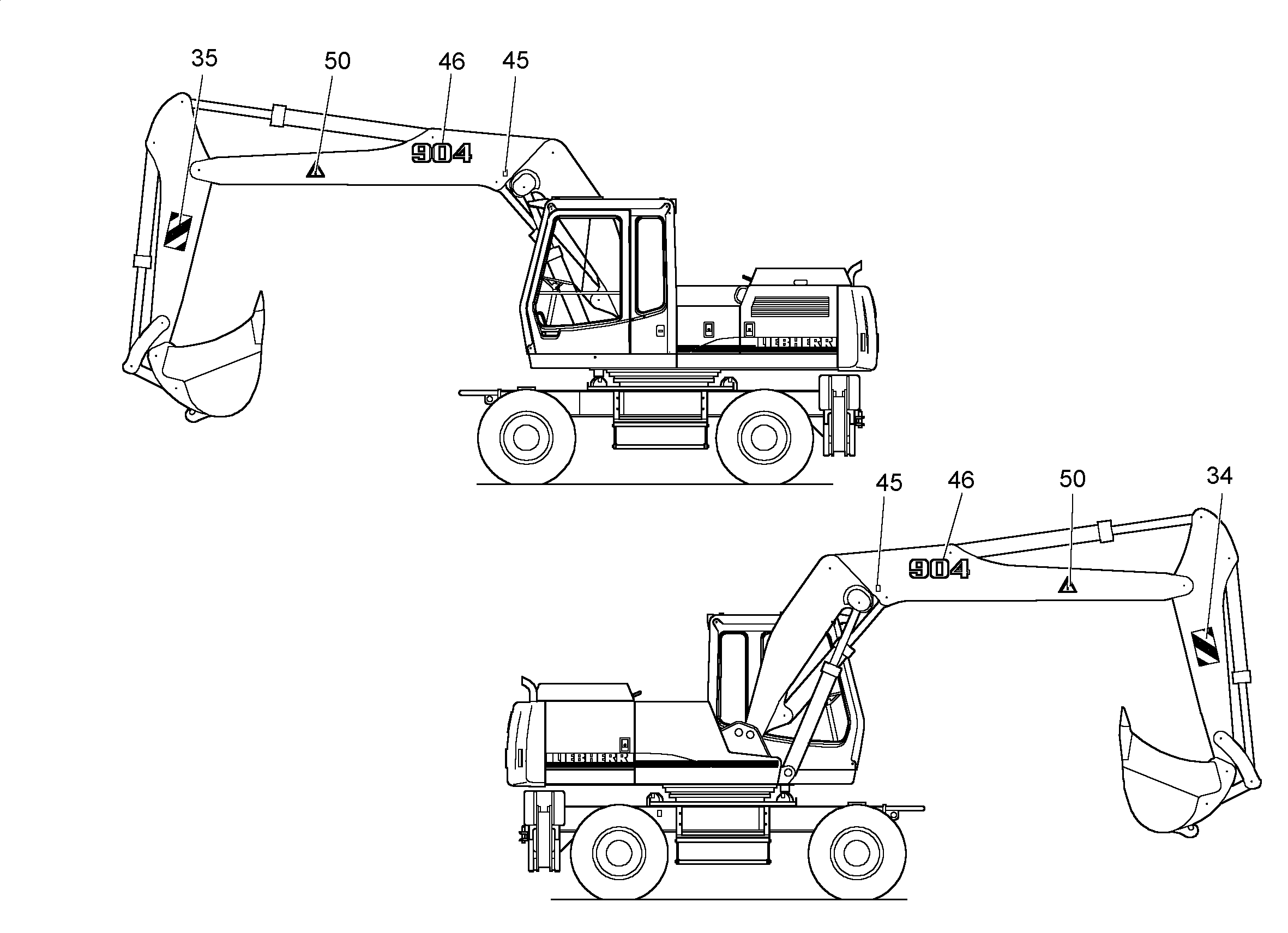 ТАБЛИЧКА 904 681mmX234mm 9917421 LIEBHERR