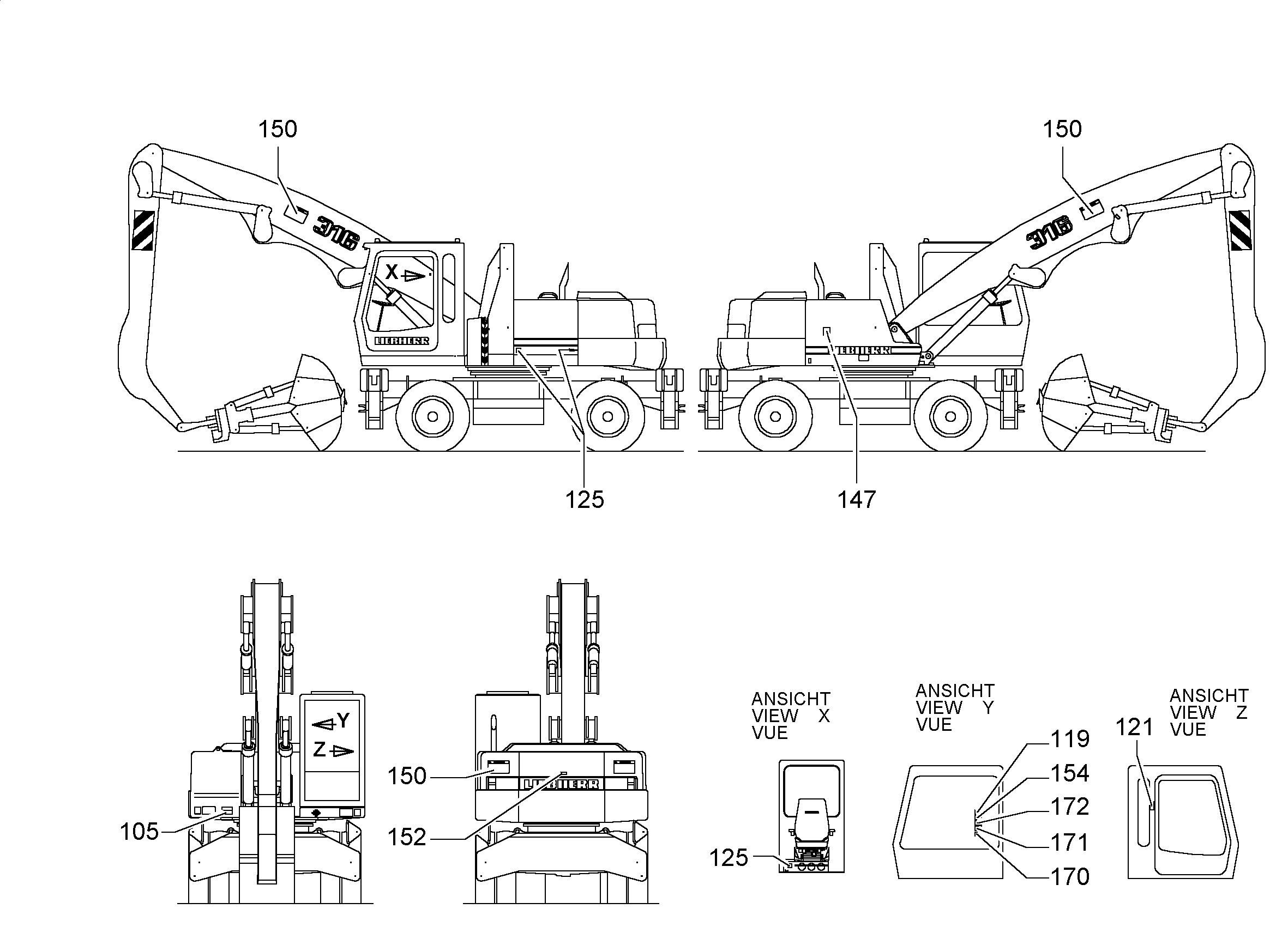 ТАБЛИЧКА NOTABLASS 82mmX60mm 9920699 LIEBHERR