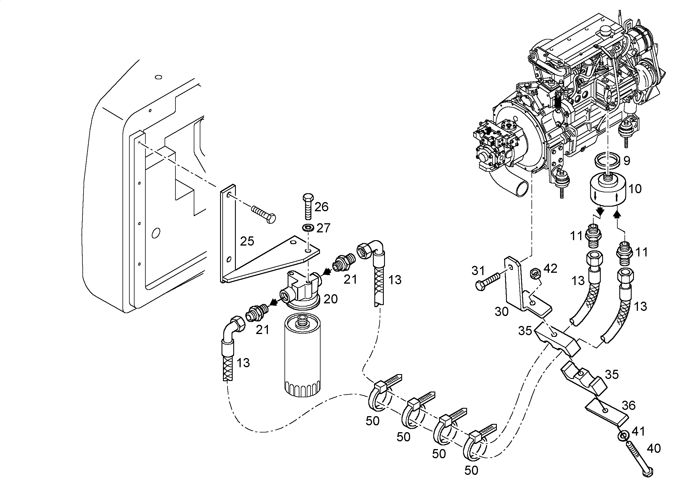 ШЛАНГ 20X1800 7408013 LIEBHERR