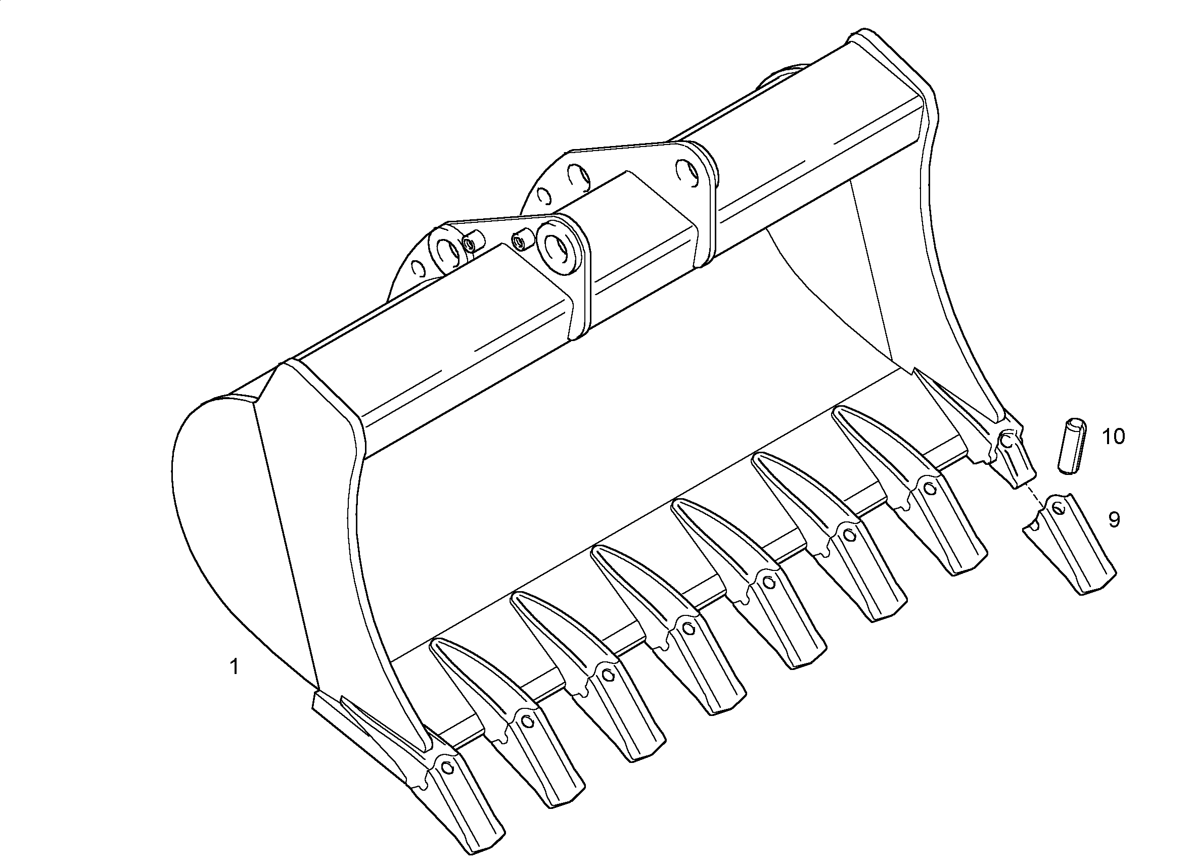 ЛОПАТА ОБРАТНАЯ 1350mm 0,5m³ 9922894 LIEBHERR