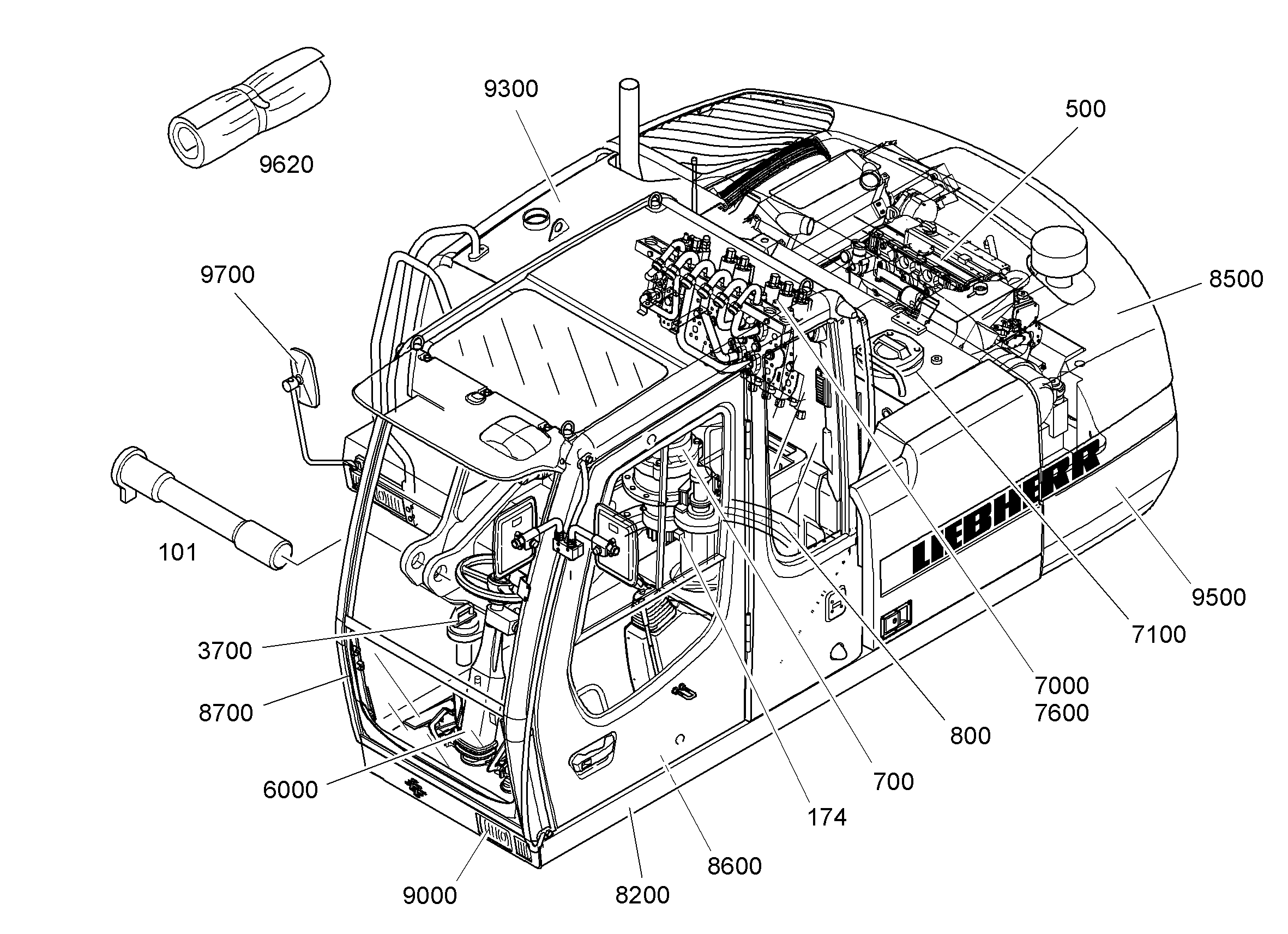 ПУЛЬТ УПРАВЛЕНИЯ 9586974 LIEBHERR