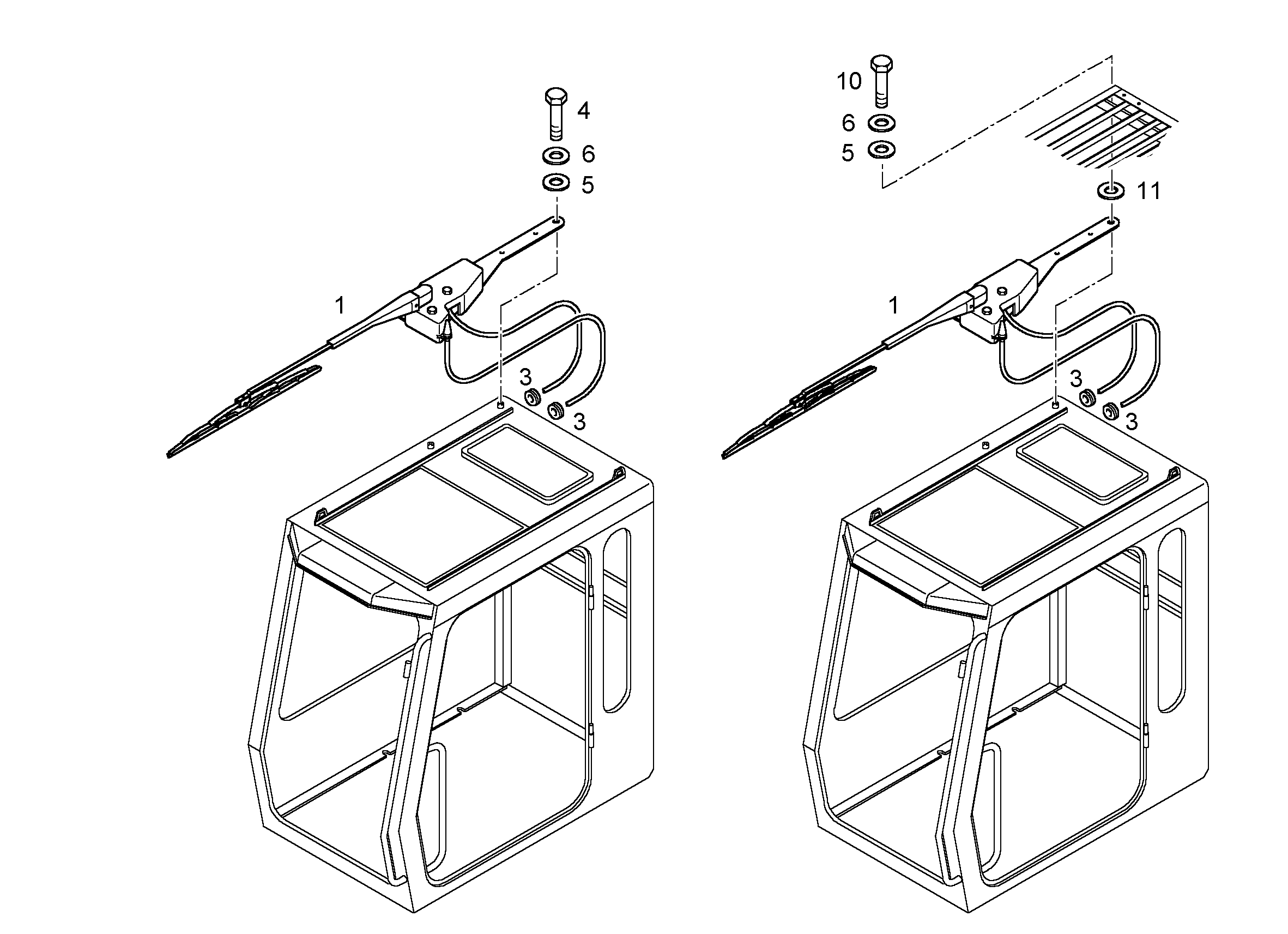 СТЕКЛООЧИСТ. С ПРИВОДОМ, КРЫША 7028664 LIEBHERR