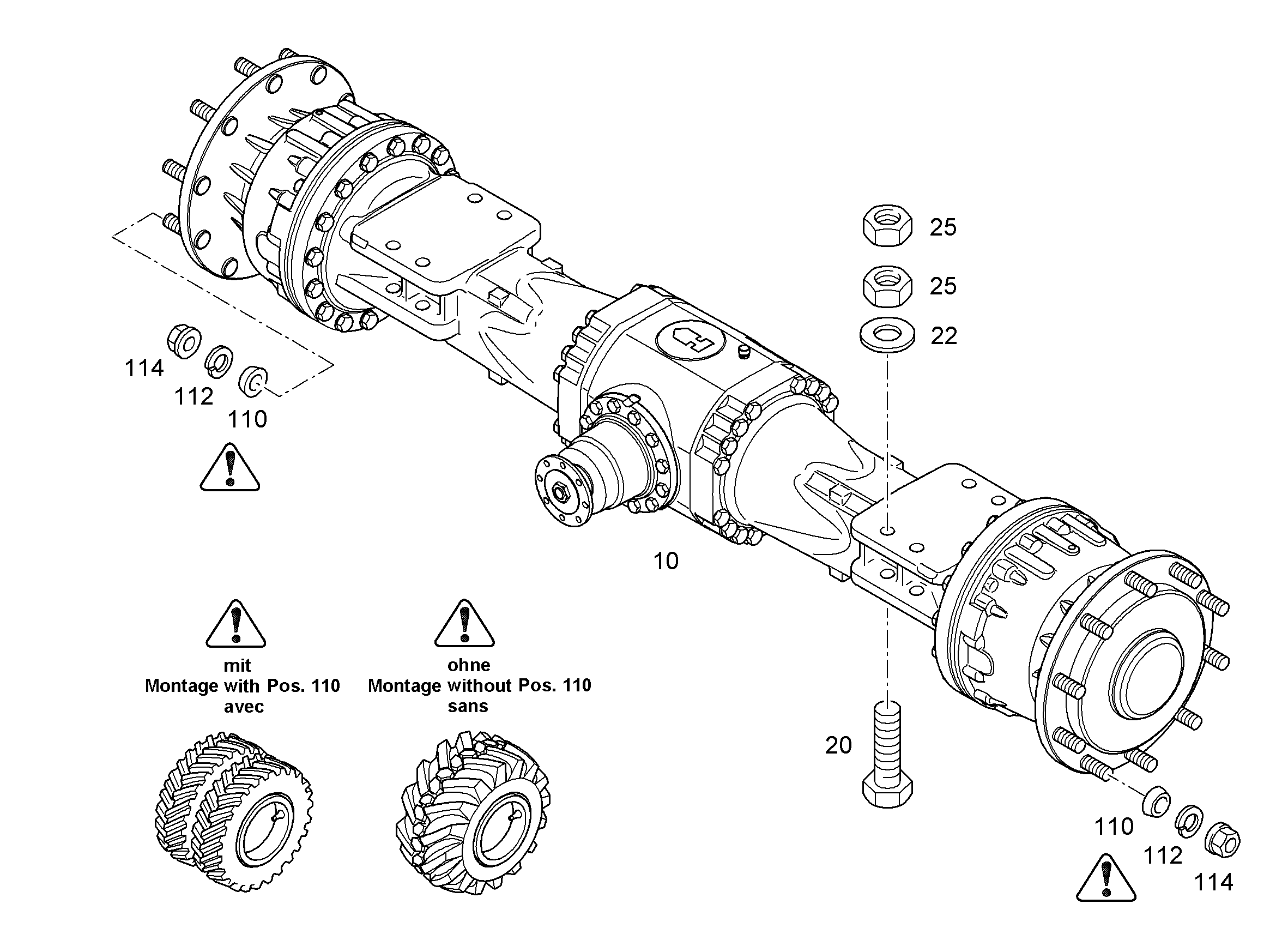 ОСЬ САТЕЛЛИТА НЕПОДВИЖНАЯ 162HD 10022412 LIEBHERR