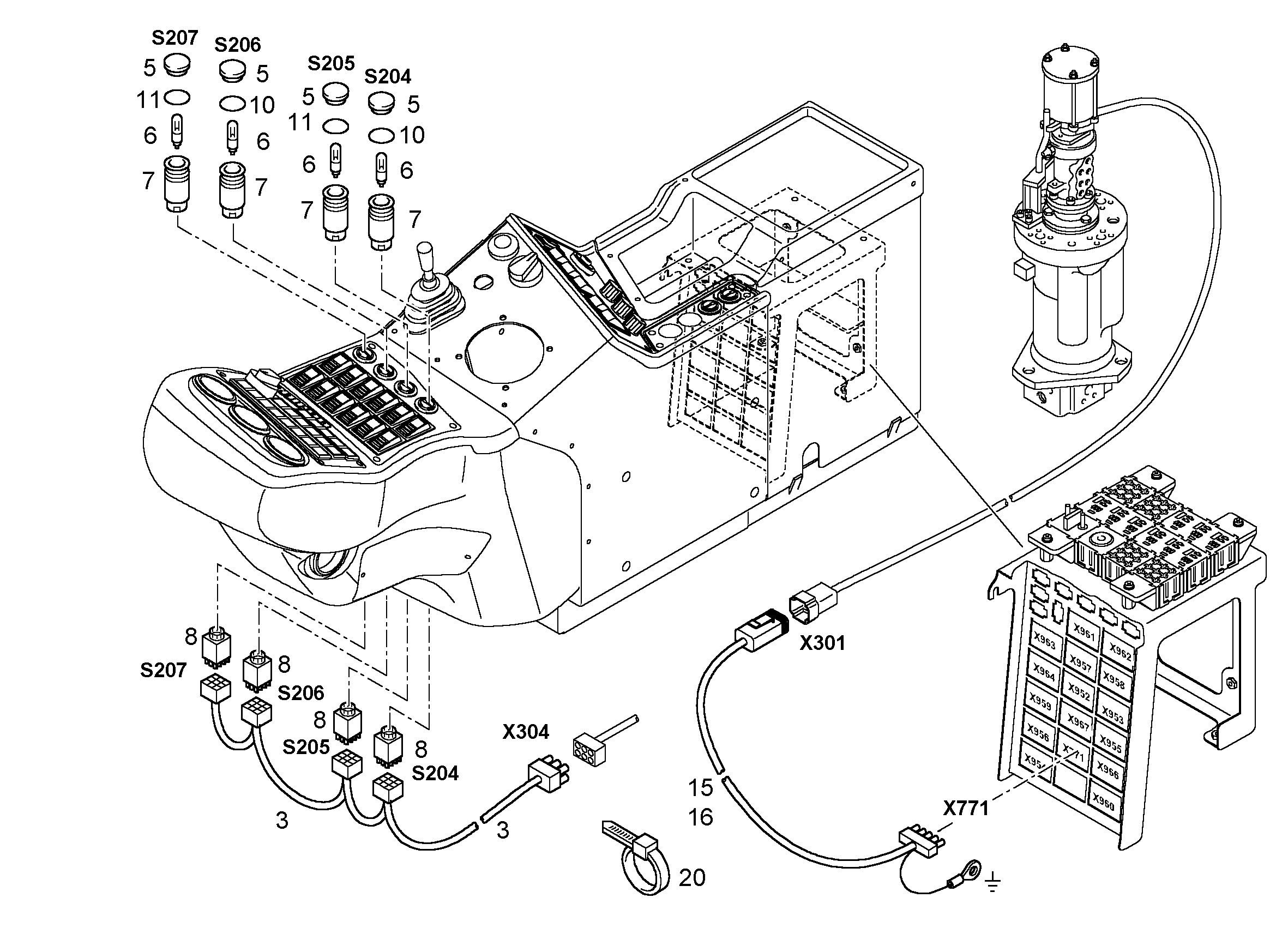 К-Т ПРОВ.- КОНТАКТНОЕ КОЛЬЦО L=6500MM 9966404 LIEBHERR