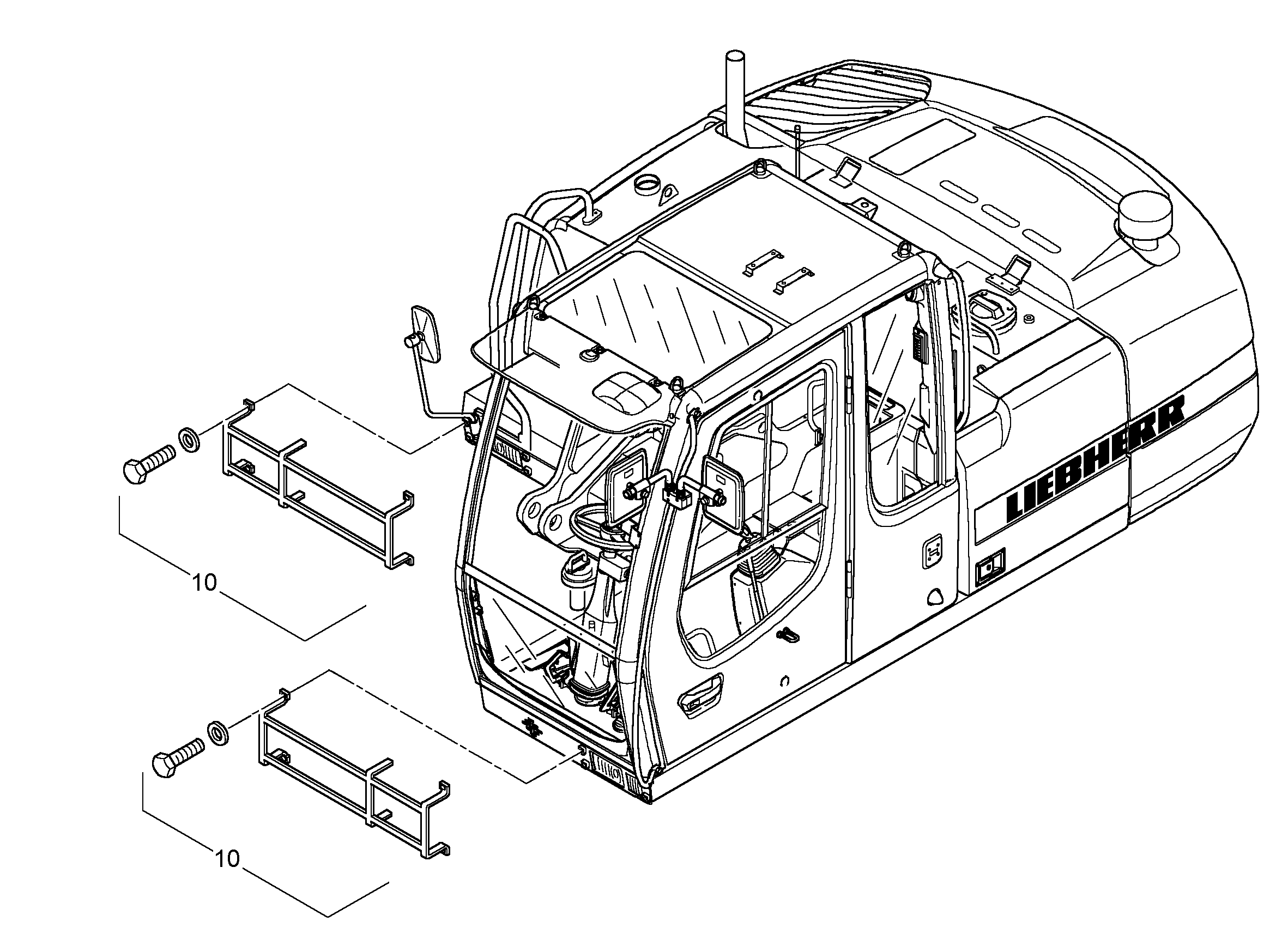 ФАРЫ - ЗАЩИТА СПЕРЕДИ 9586619 LIEBHERR