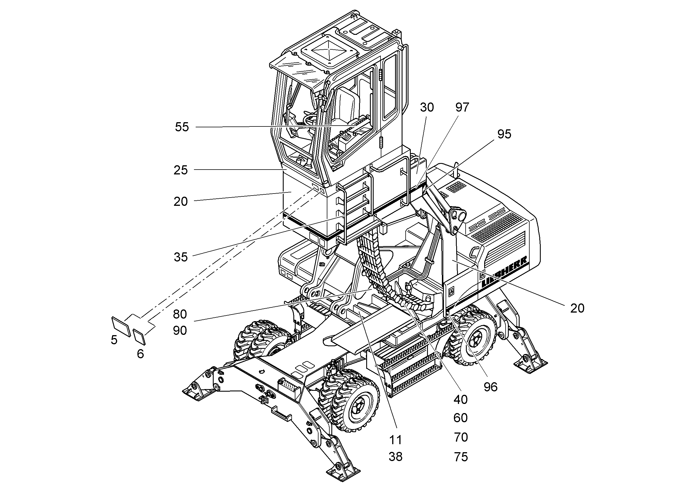 УДЛИНЕНИЕ, КОМПЛЕКТ КАБЕЛЕЙ 9910547 LIEBHERR