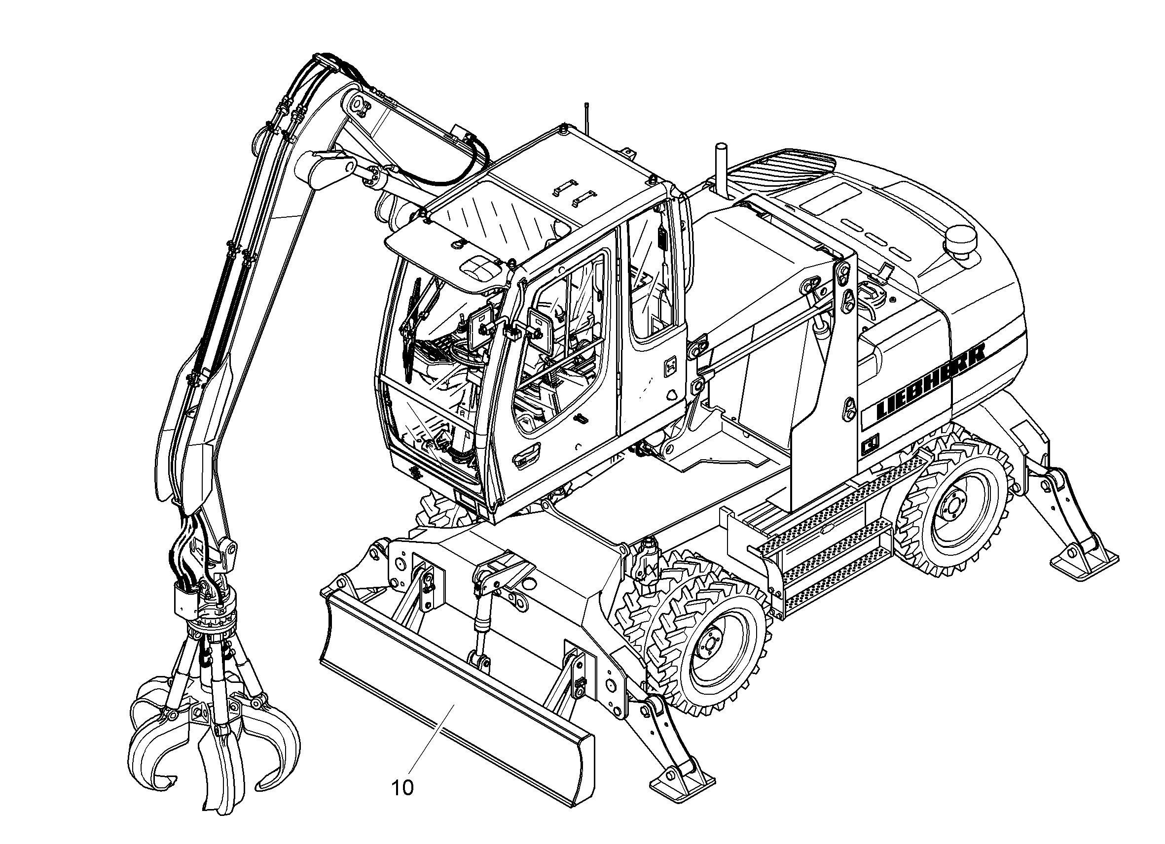ЩИТ ОТВАЛЬНЫЙ СПЕРЕДИ 4ТЧК.ОП. 9961900 LIEBHERR
