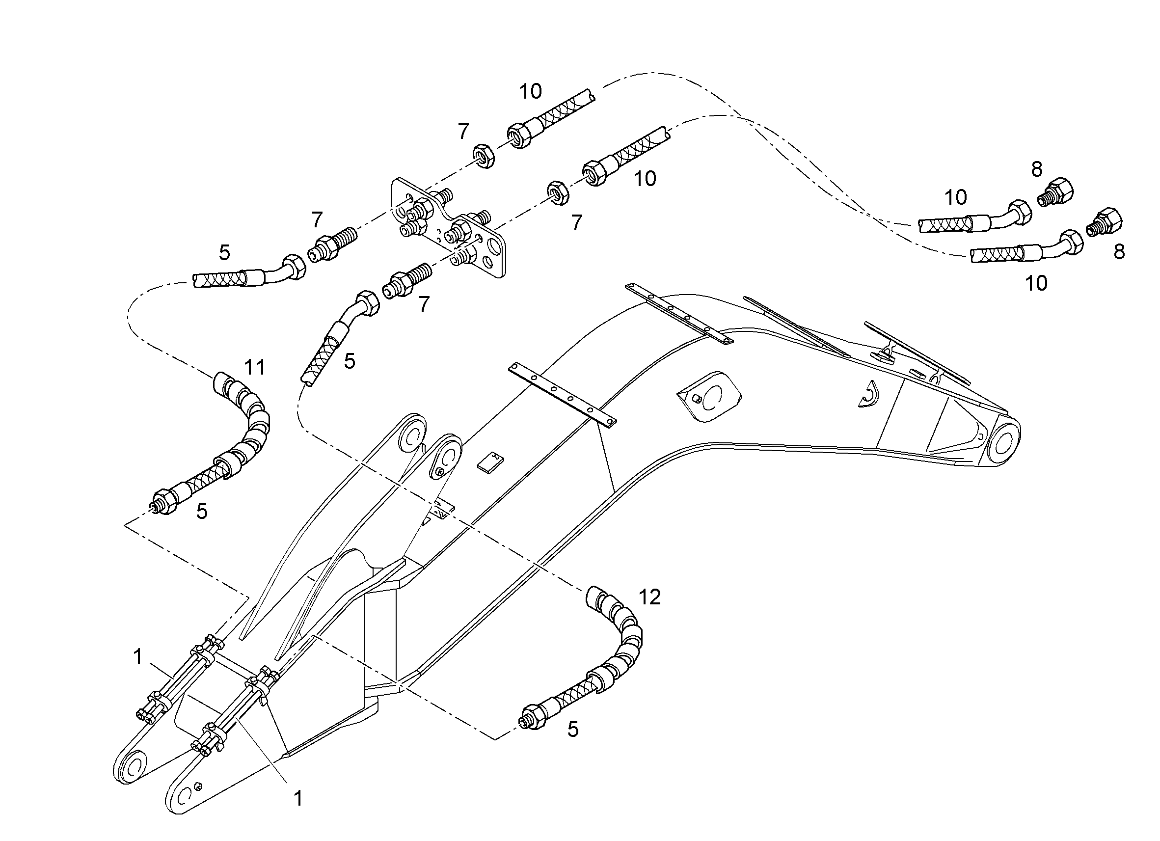 ПРОВОДКА ПРИВОД МЕХ. ПОВОРОТА 9961361 LIEBHERR